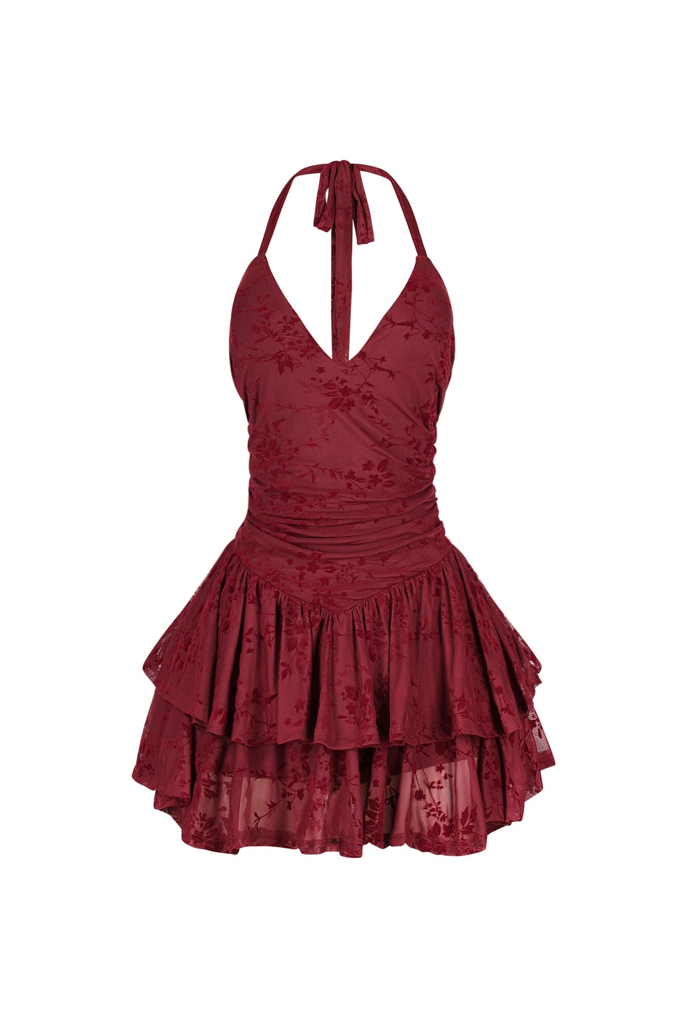 Lisbon Mesh Velvet Mini Dress