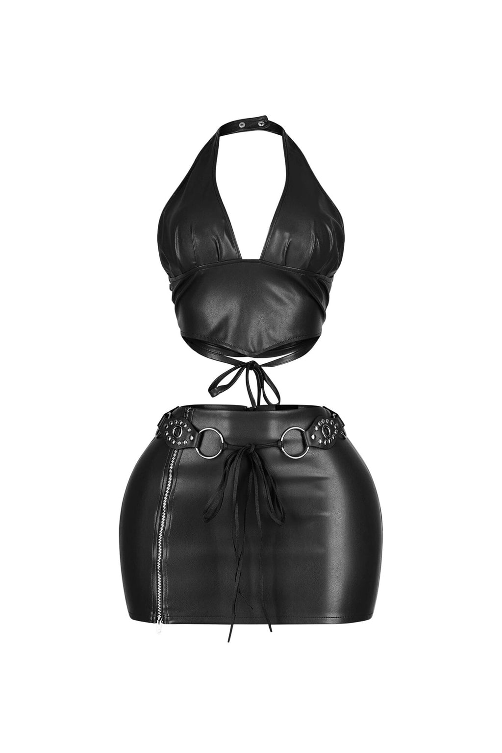 No Mercy Slick PU Skirt SET