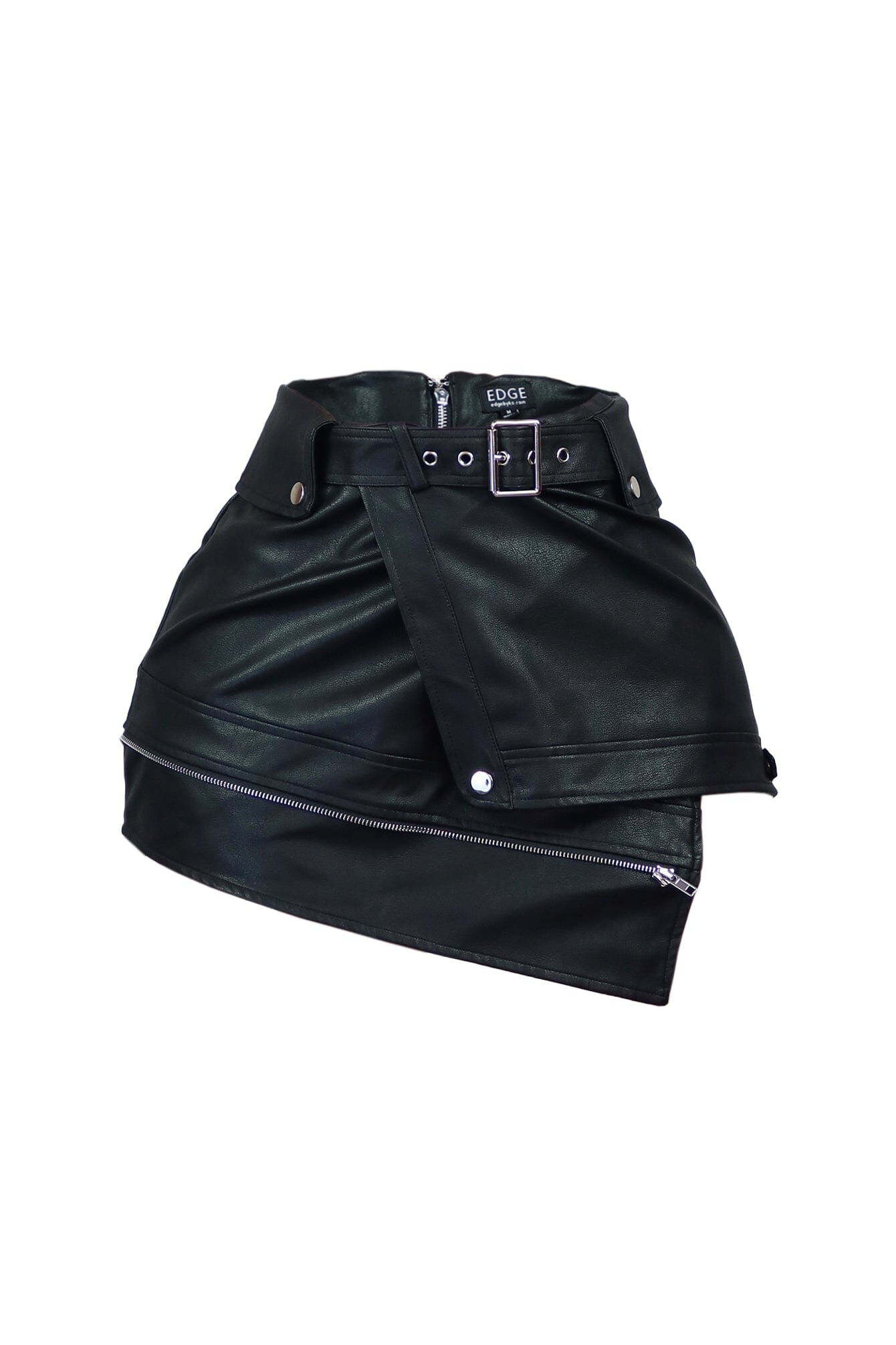 Maddie PU Belted Wrap Mini Skirt