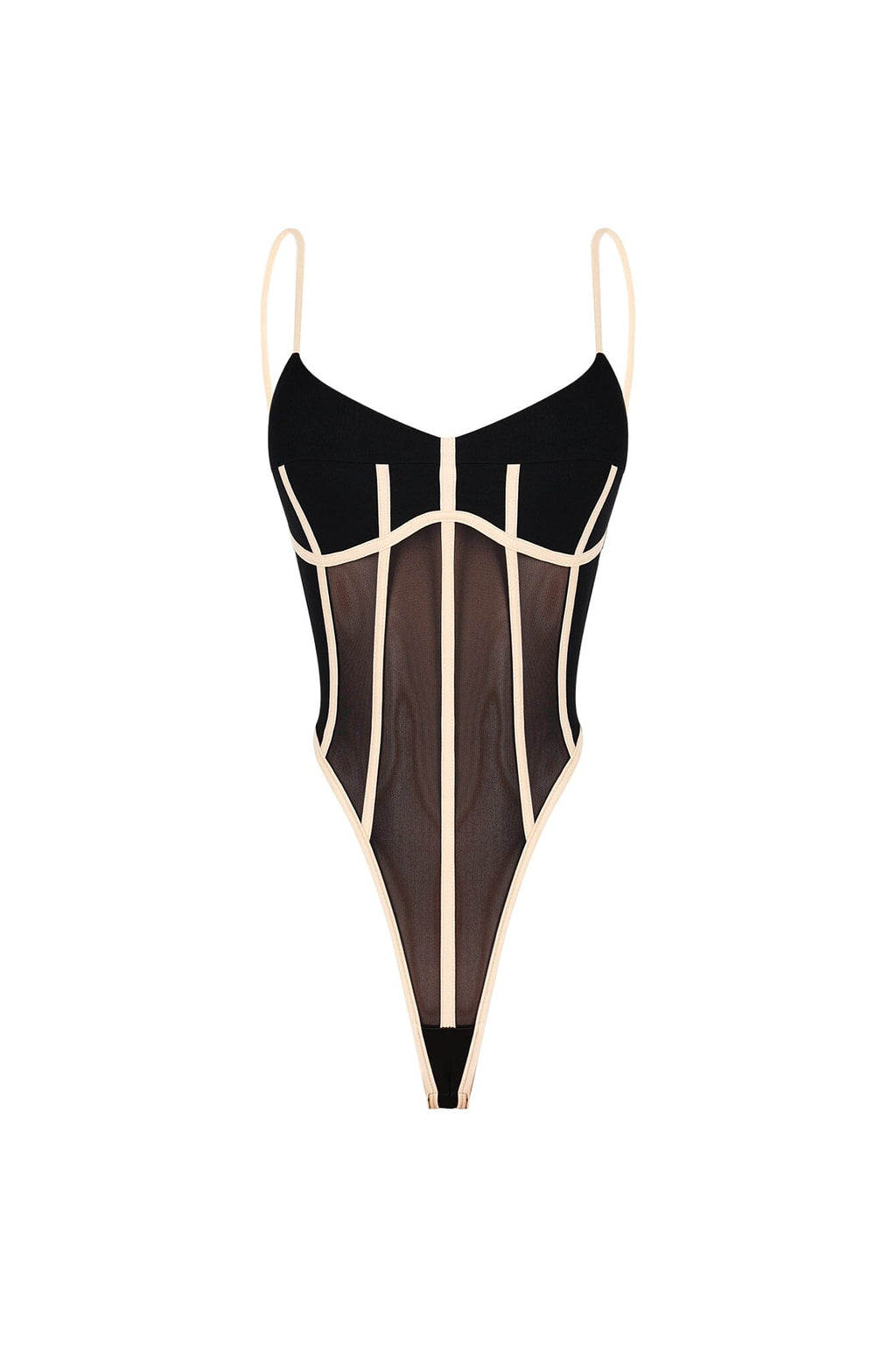 Hecate Sheer Mesh Panel Bodysuit
