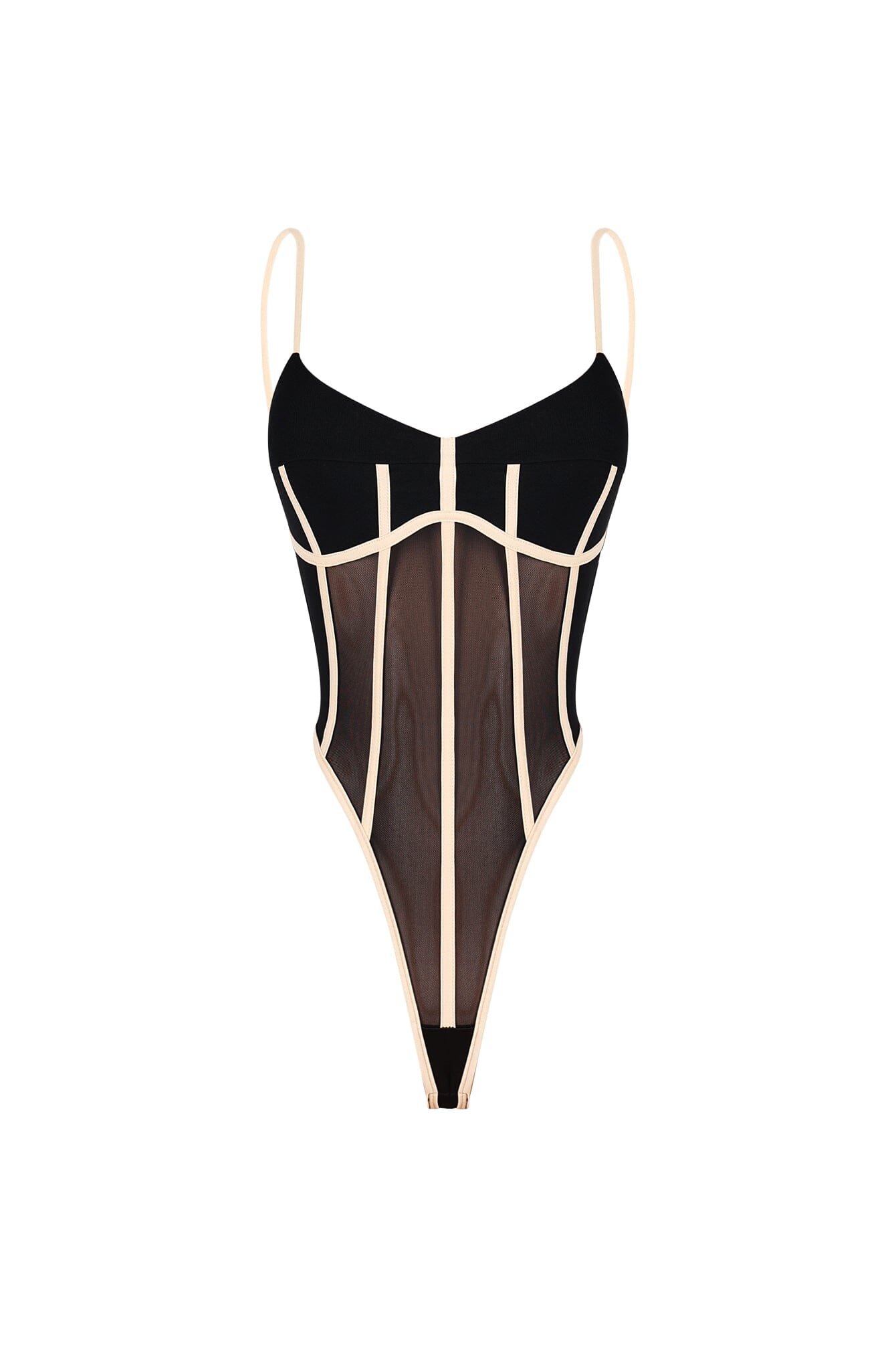 Hecate Sheer Mesh Panel Bodysuit