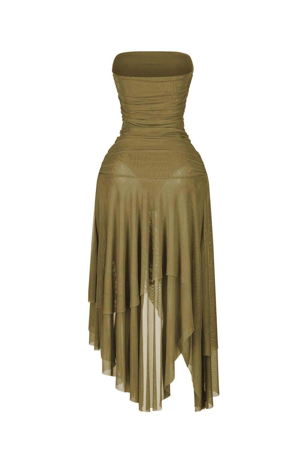 Mist Grad Mesh Midi Dress