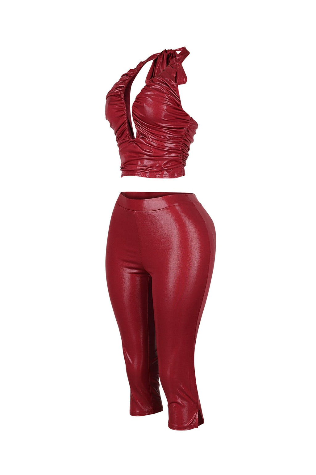 Linea U Cut Halter & Capri SET