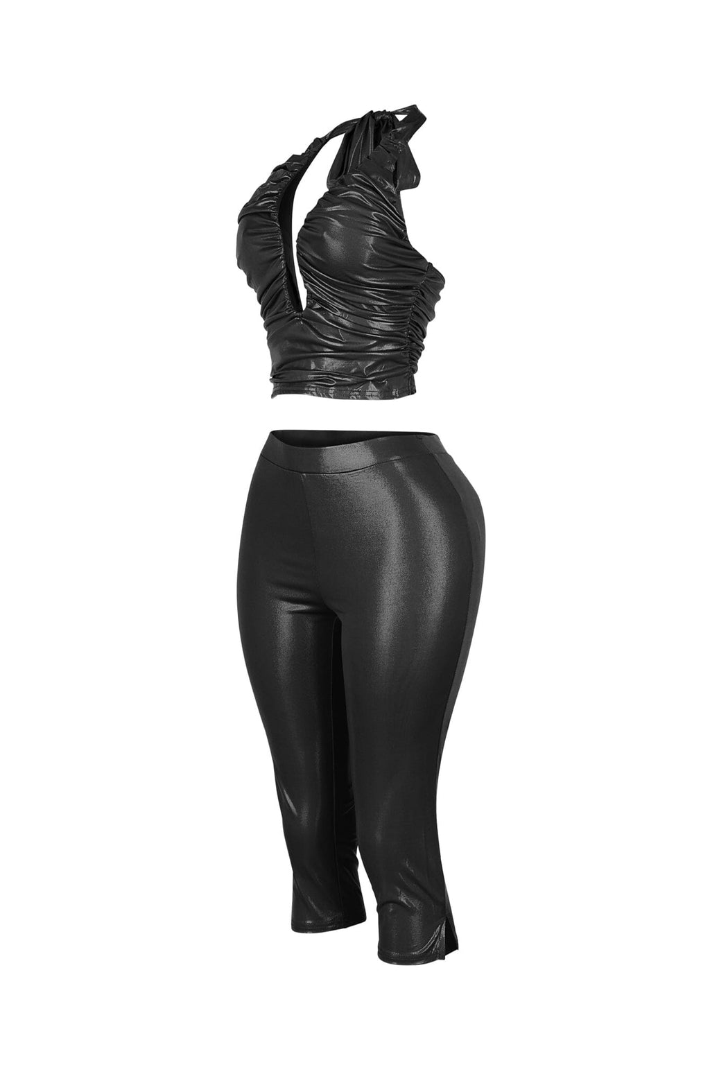 Linea U Cut Halter & Capri SET