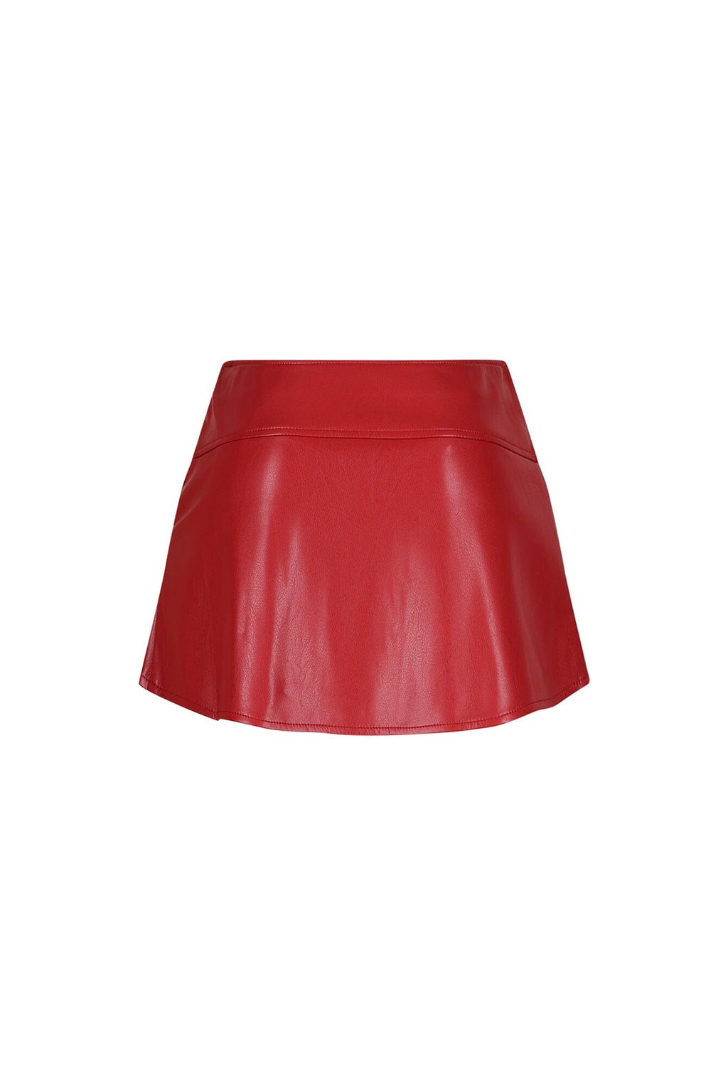 Rush Into Pleated Leather Skirt