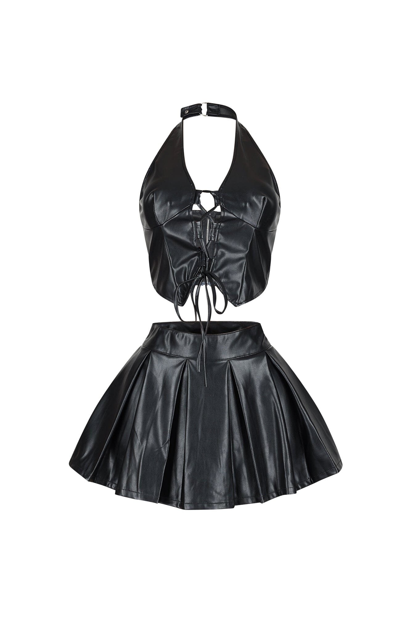 Girly Concept PU Skirt SET