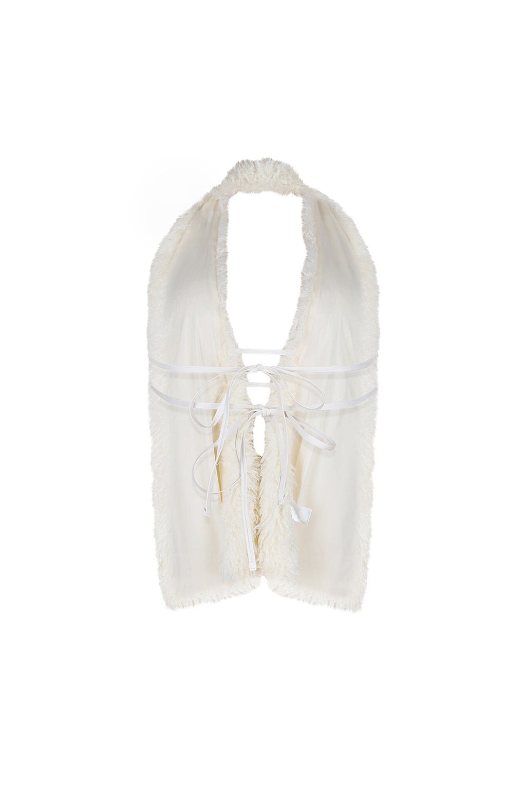 Sugar Puff Fur Halter Vest