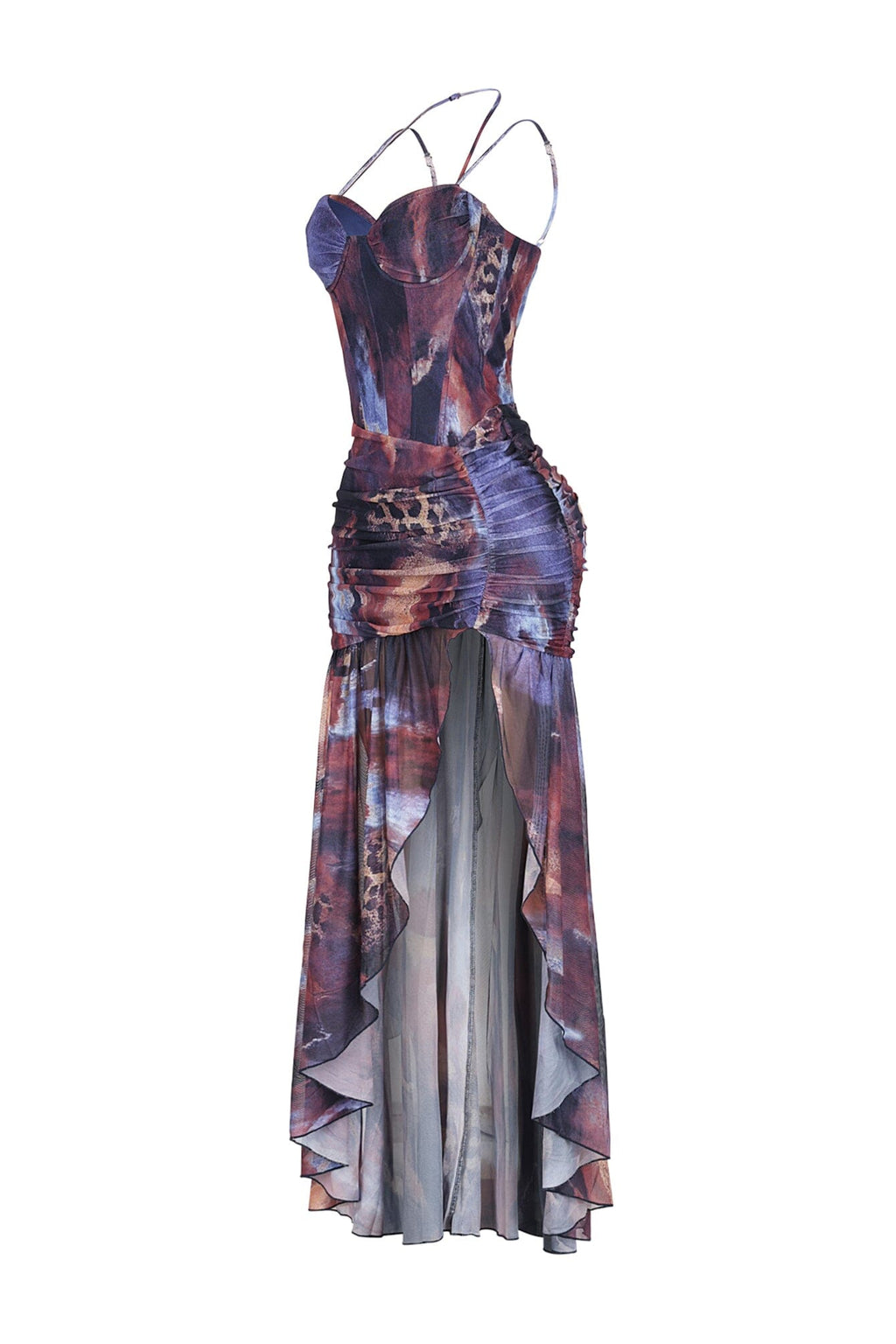 Izmir Mesh Print Maxi Dress