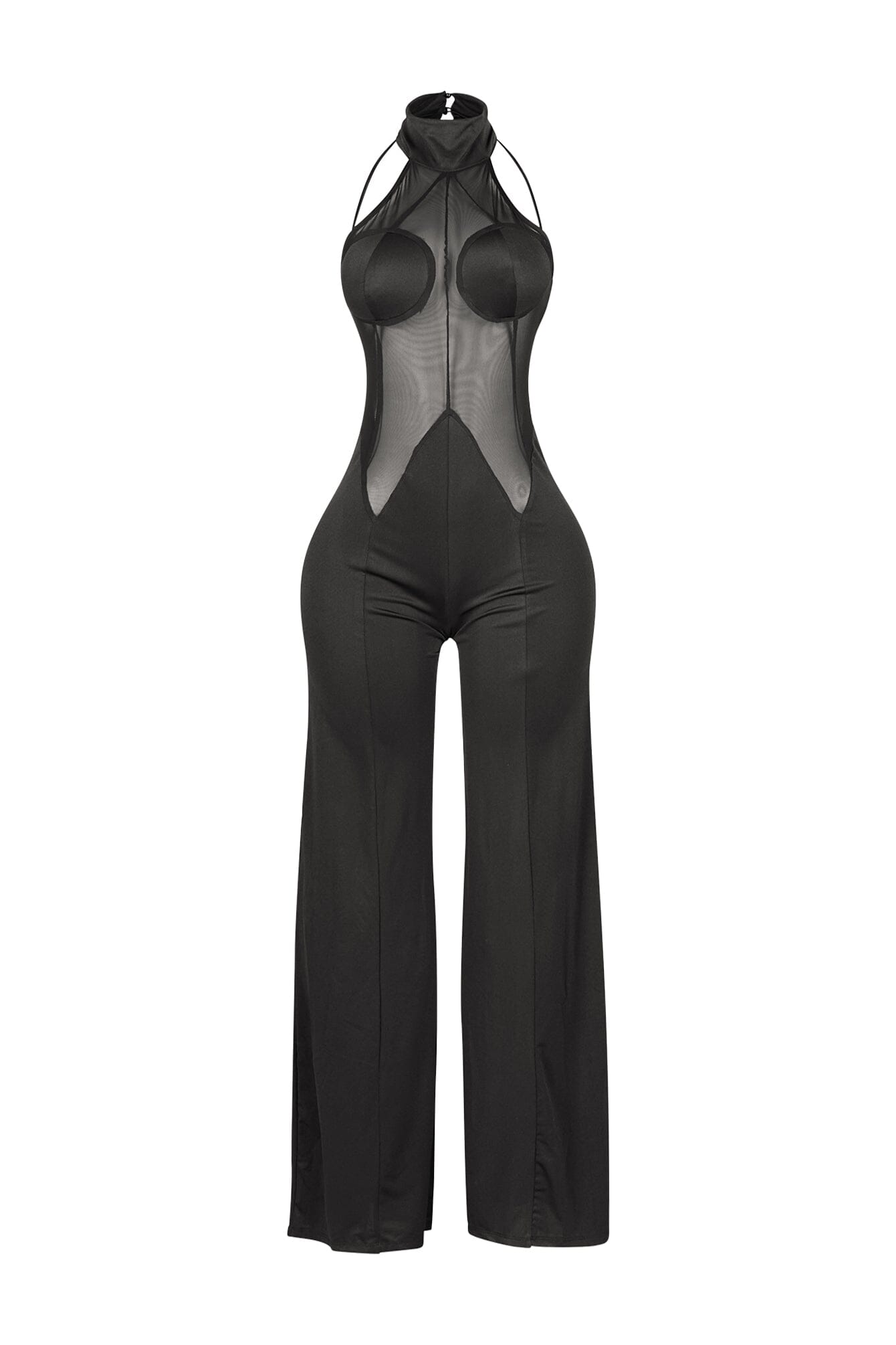 Fabulous Mesh Contrast Jumpsuit