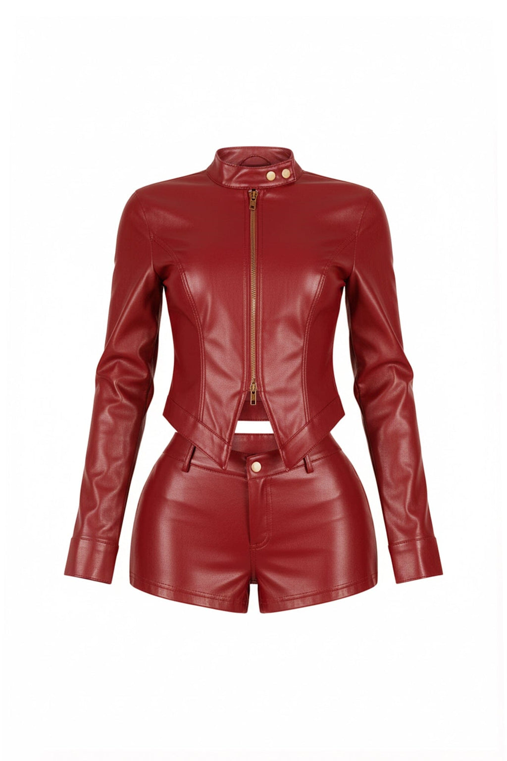 Dominance Duo PU Jacket & Shorts SET