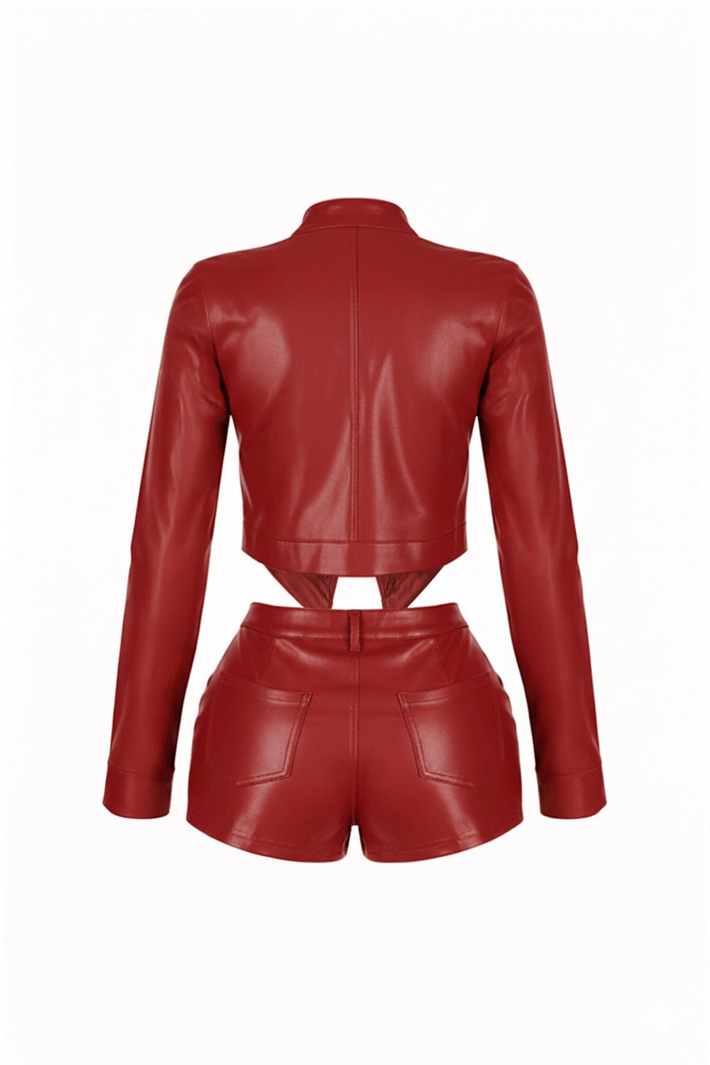 Dominance Duo PU Jacket & Shorts SET