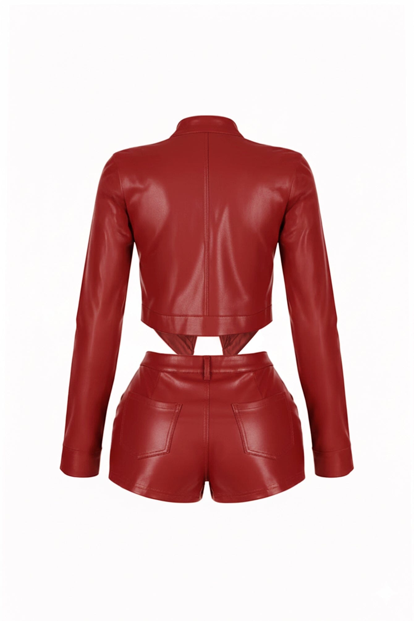 Dominance Duo PU Jacket & Shorts SET