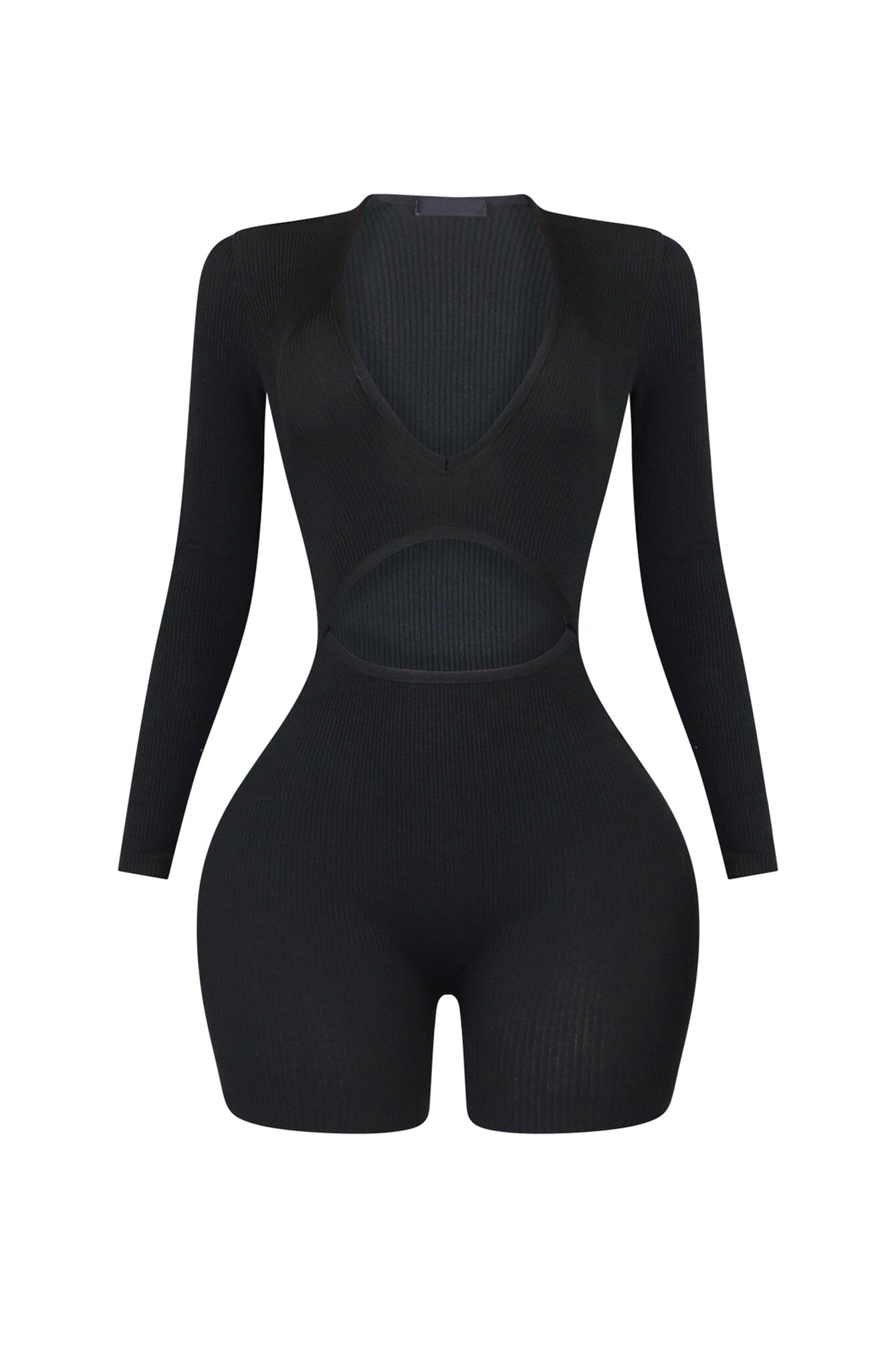 Cut Him Off Cutout Long Sleeve Romper
