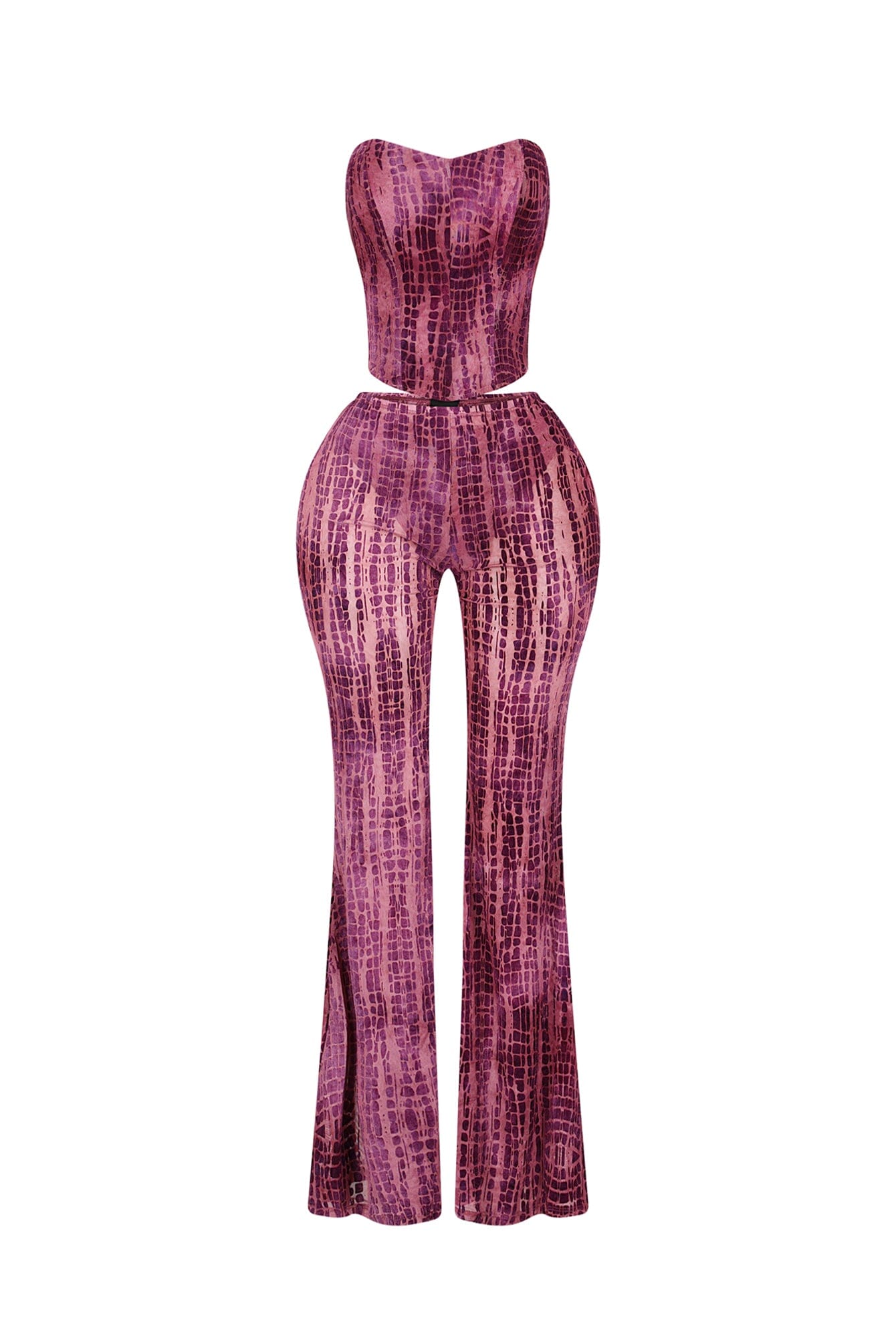 Accra Mesh Burnout Corset & Pants SET
