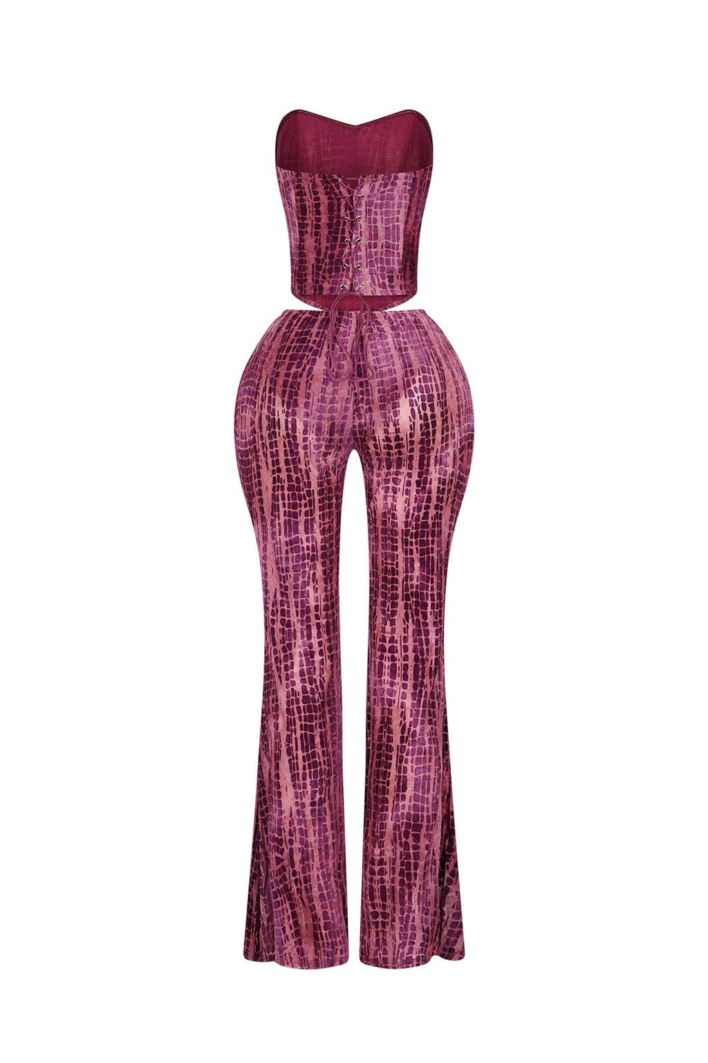Accra Mesh Burnout Corset & Pants SET