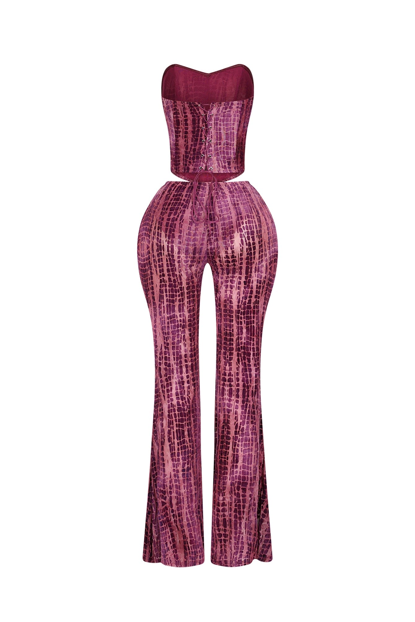 Accra Mesh Burnout Corset & Pants SET