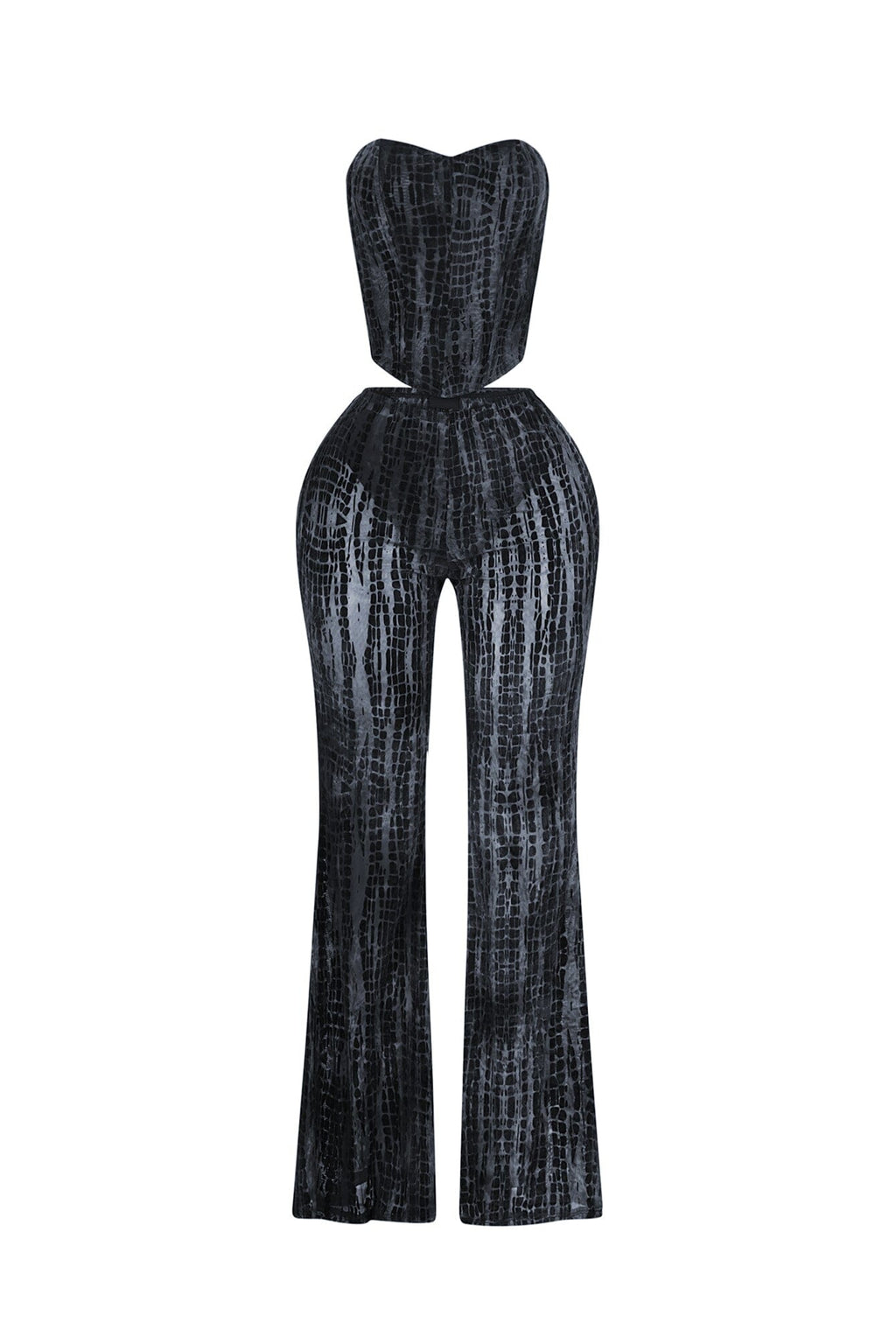 Accra Mesh Burnout Corset & Pants SET