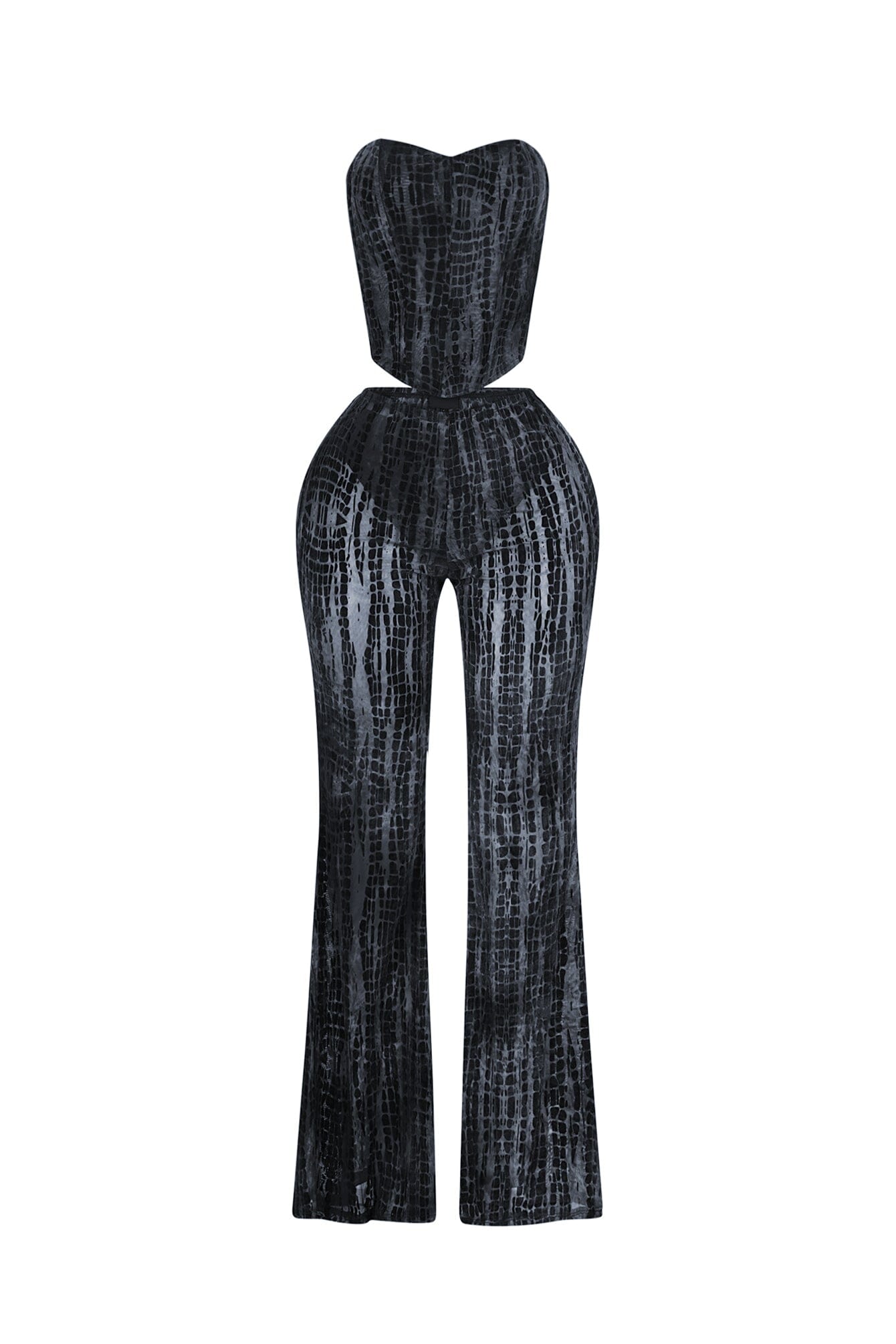Accra Mesh Burnout Corset & Pants SET