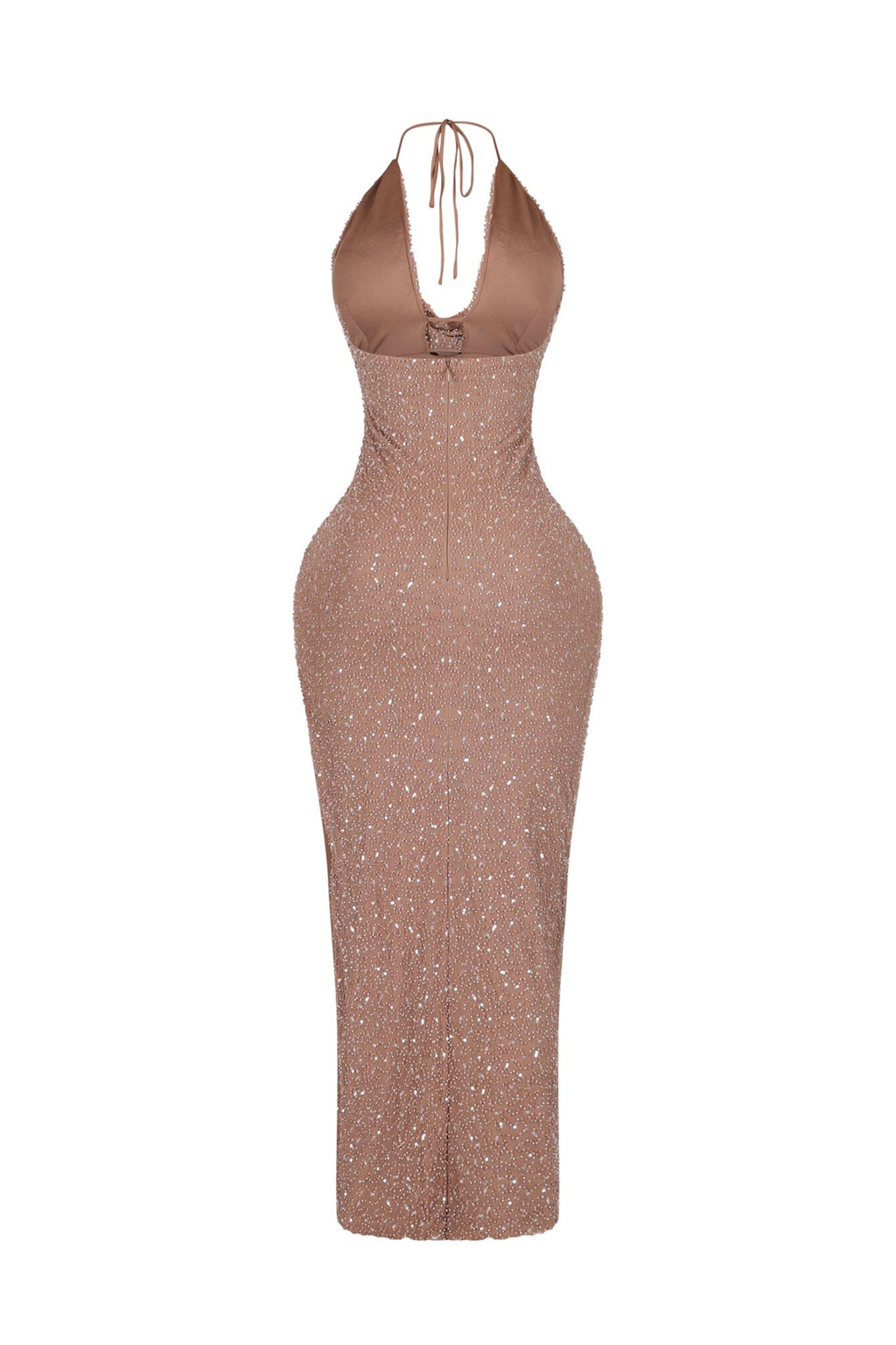 Aria Beaded Cowl Neck Maxi Dress