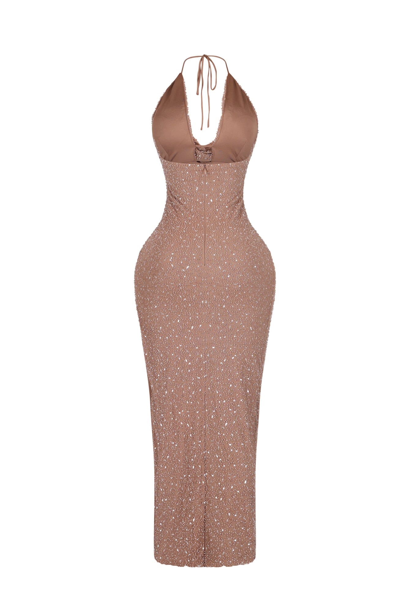 Aria Beaded Cowl Neck Maxi Dress