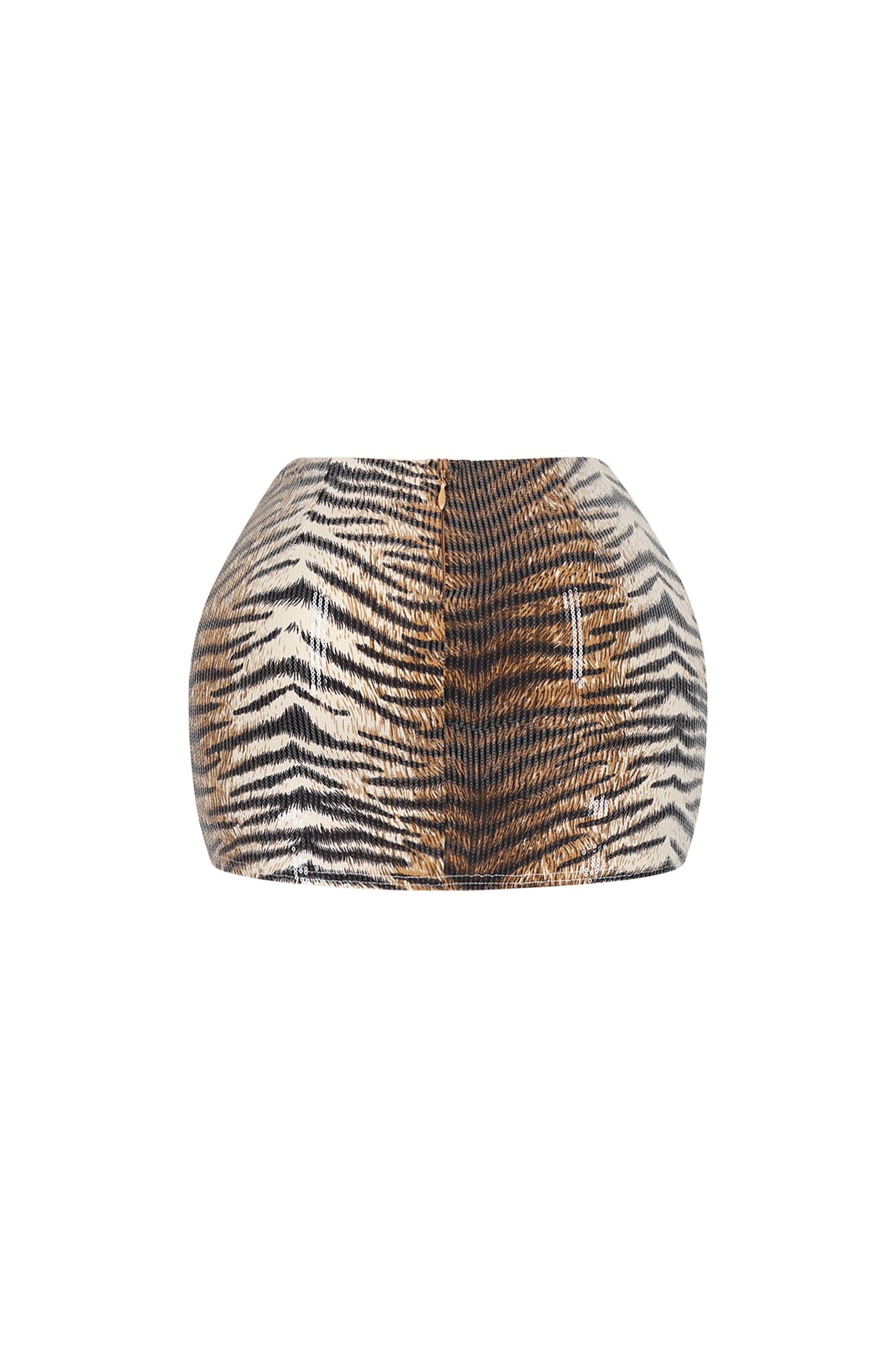 Sparks Zebra Print Sequin Mini Skirt