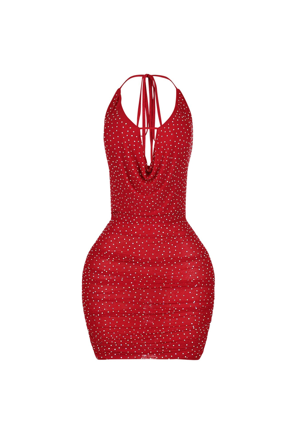 Alessia Rhinestone Mesh Mini Dress