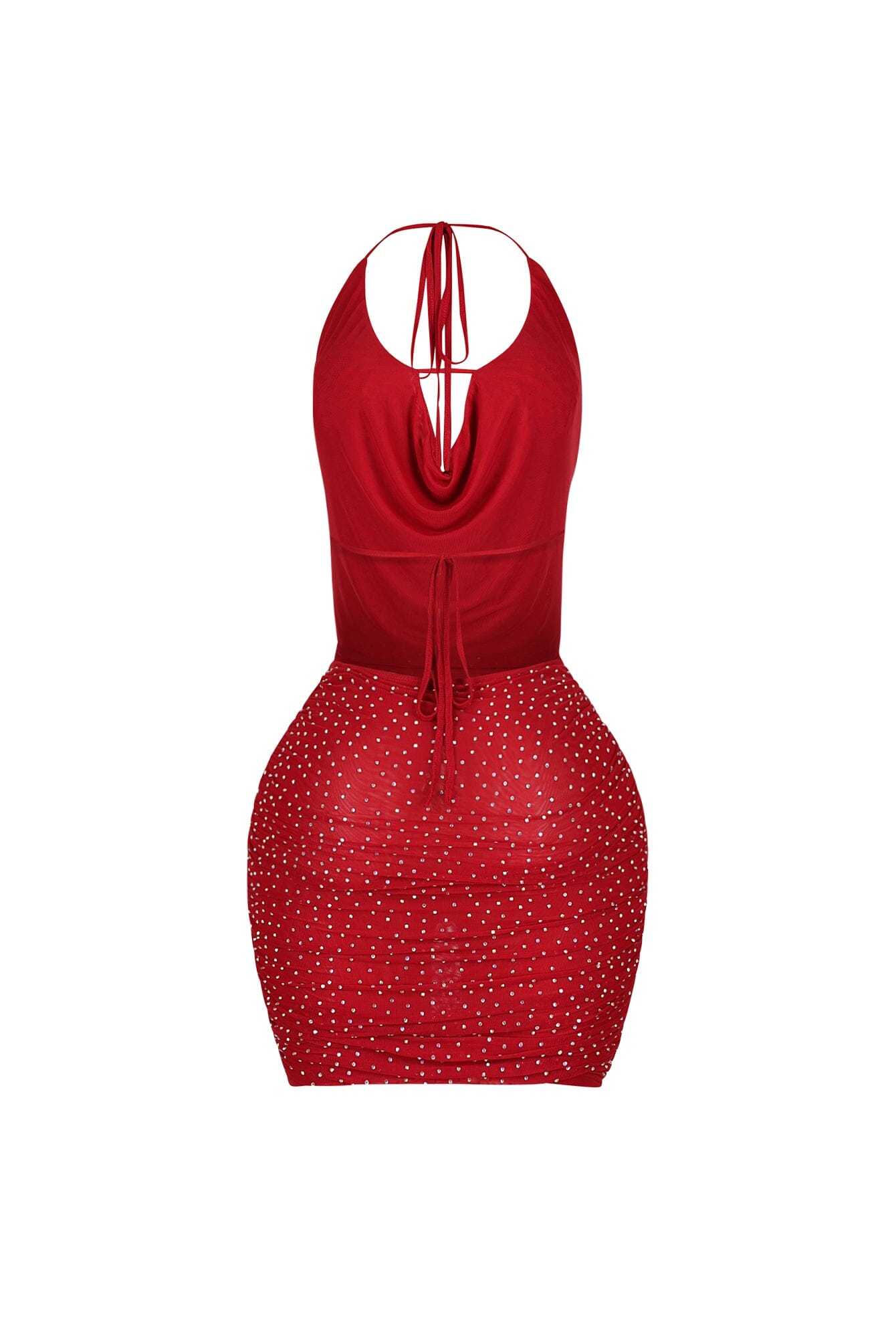 Alessia Rhinestone Mesh Mini Dress