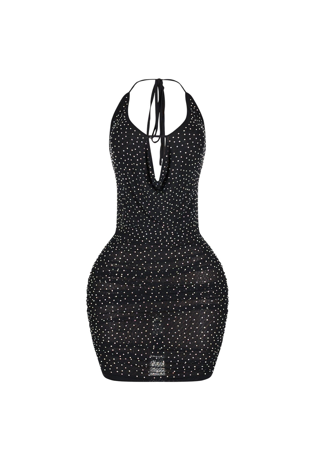 Alessia Rhinestone Mesh Mini Dress