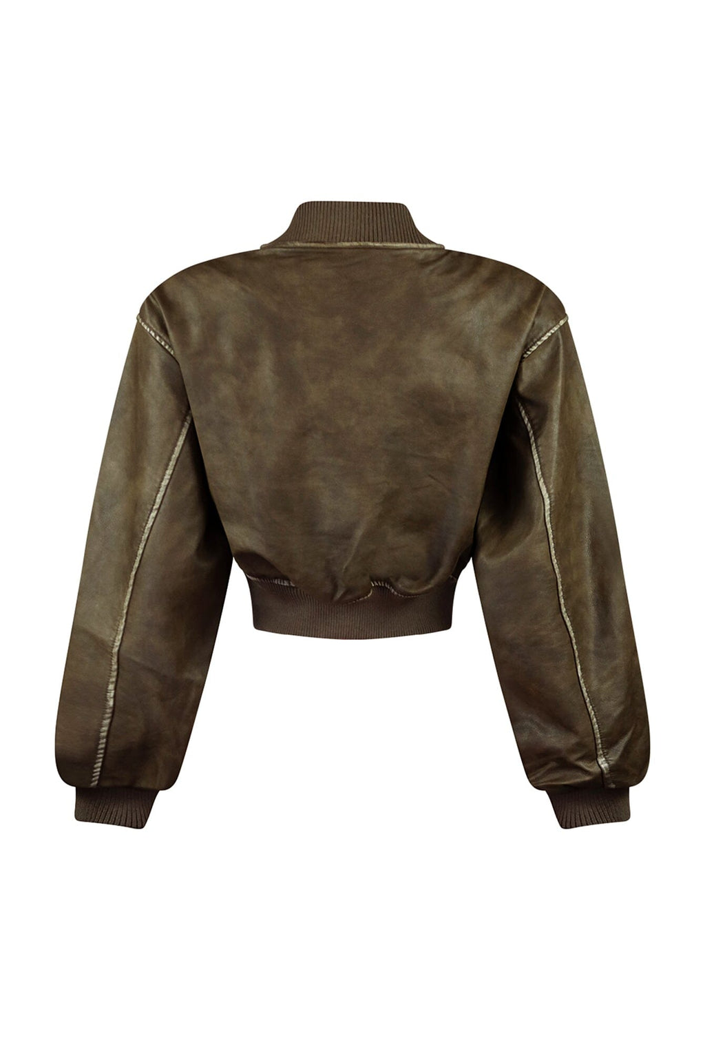 Gianna Faux Leather Bomber Jacket