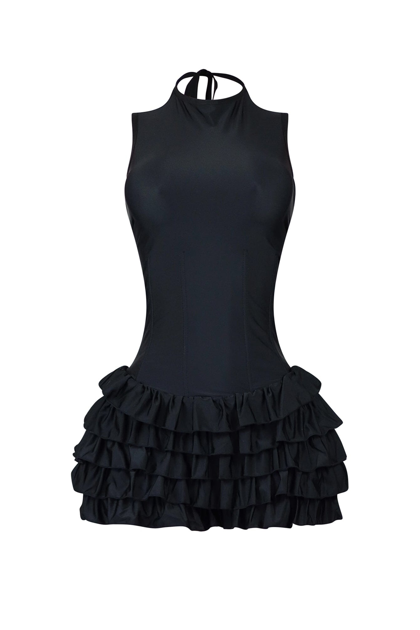 Annie Nylon Ruffle Mini Dress