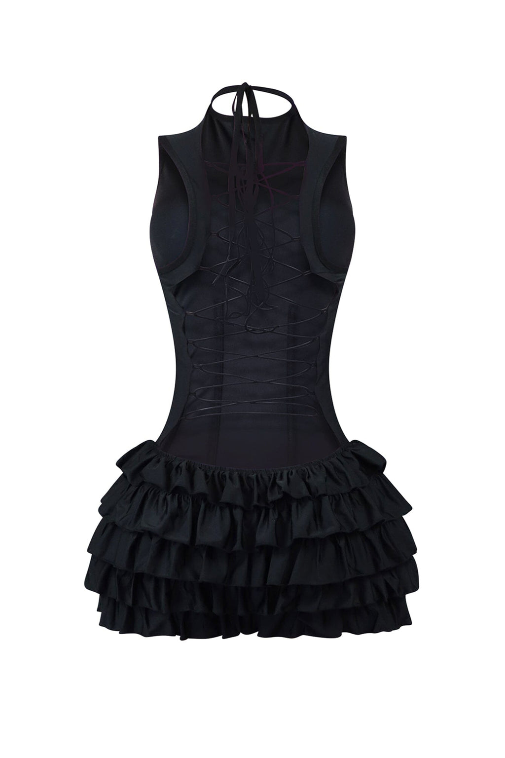 Annie Nylon Ruffle Mini Dress