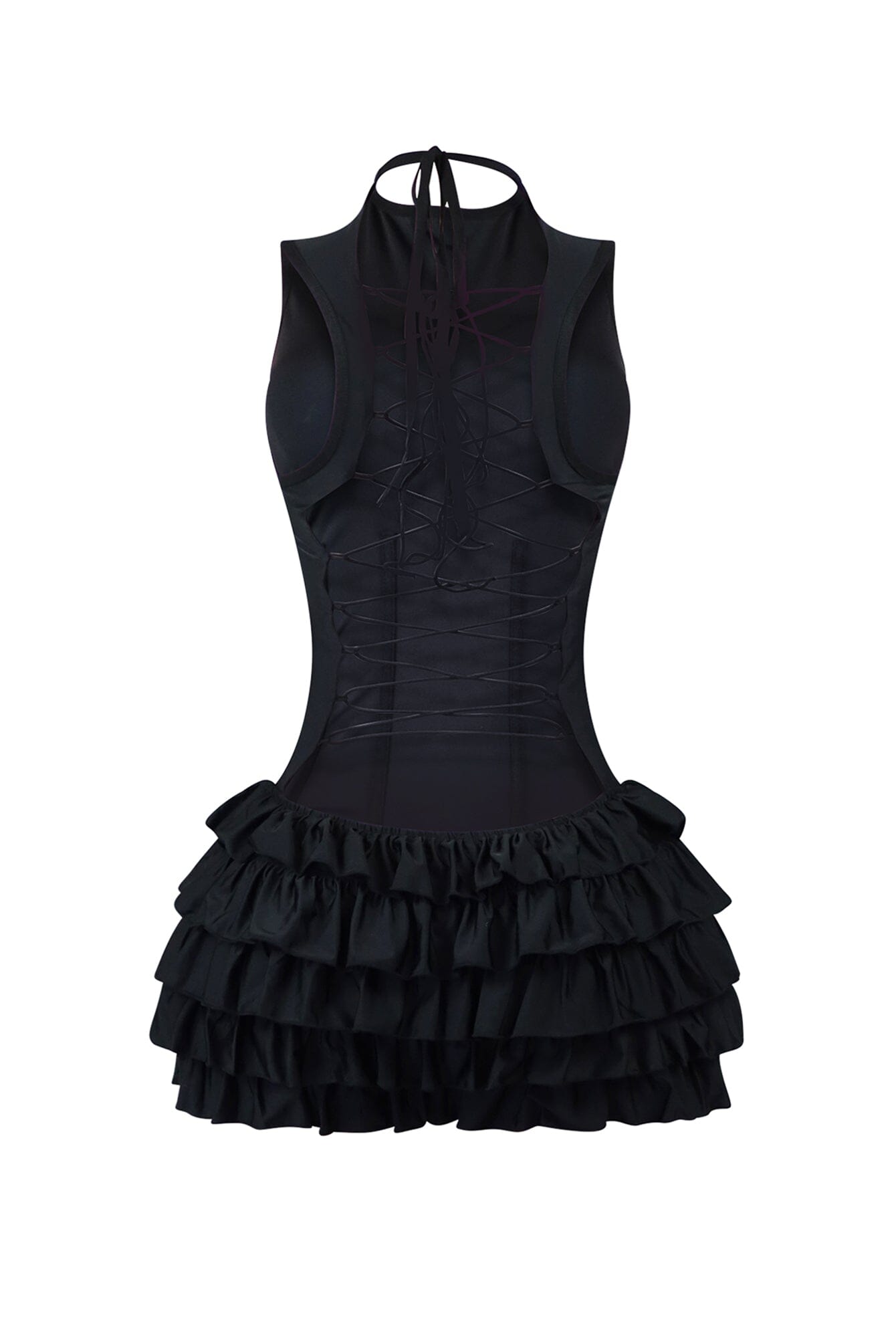 Annie Nylon Ruffle Mini Dress