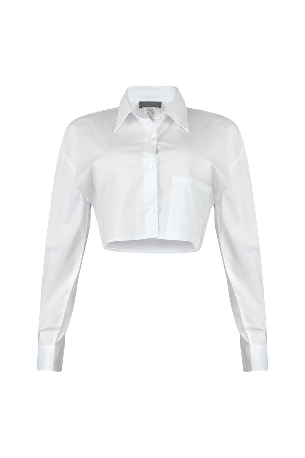 Alessa Poplin Cropped Shirt Blouse