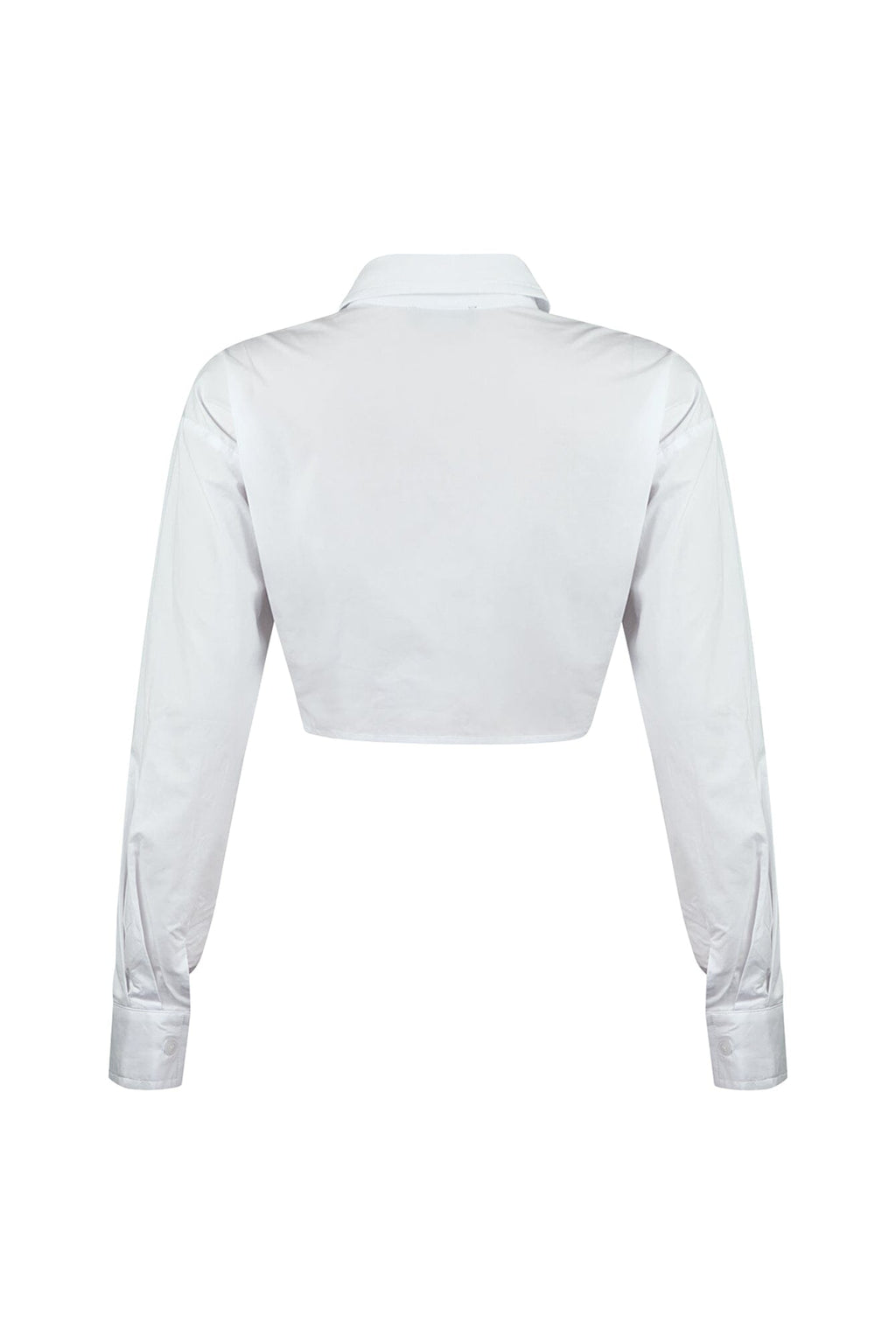 Alessa Poplin Cropped Shirt Blouse