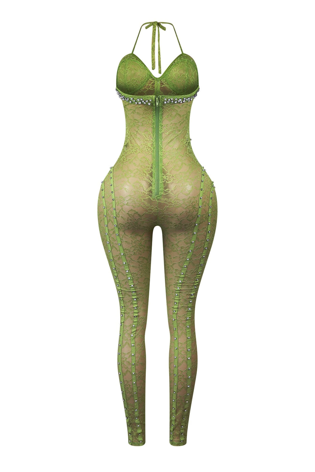 Sweet Alert Lace Rhinestone Jumpsuit