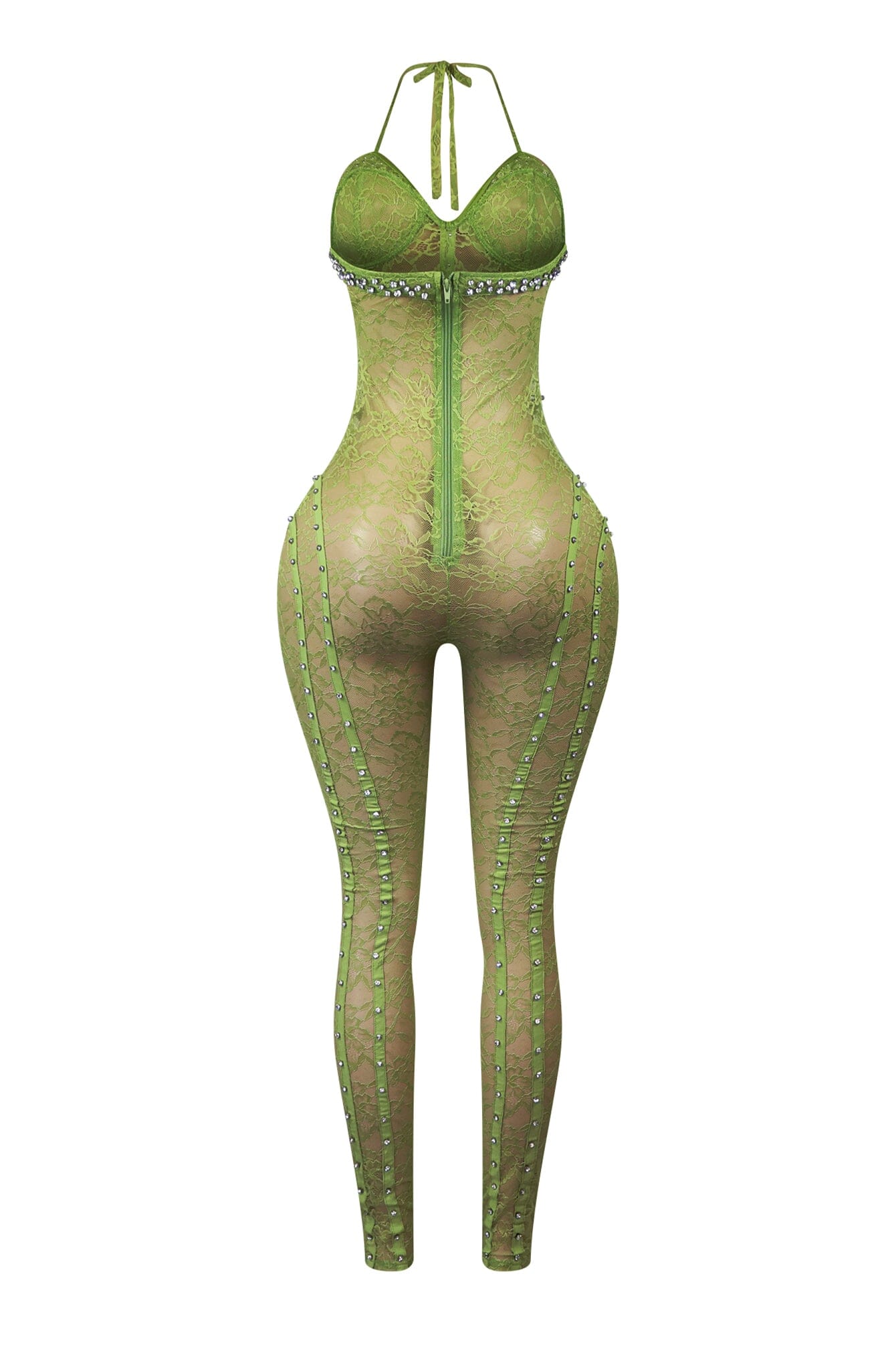 Sweet Alert Lace Rhinestone Jumpsuit