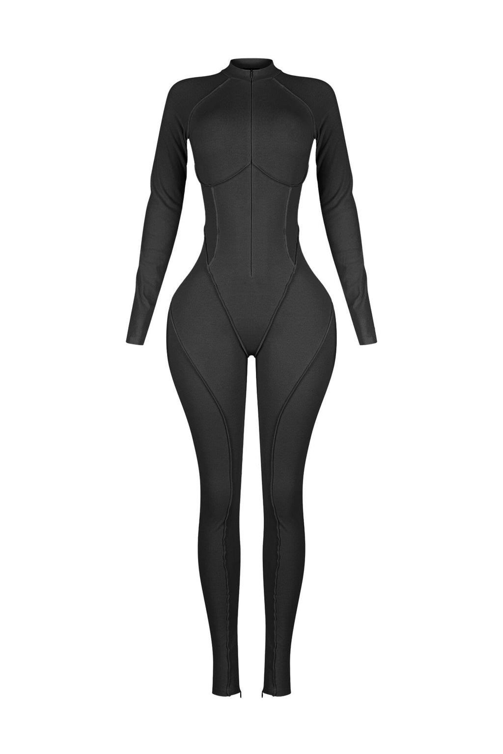 Stretch Fit Gym Ribbed Jumpsuit