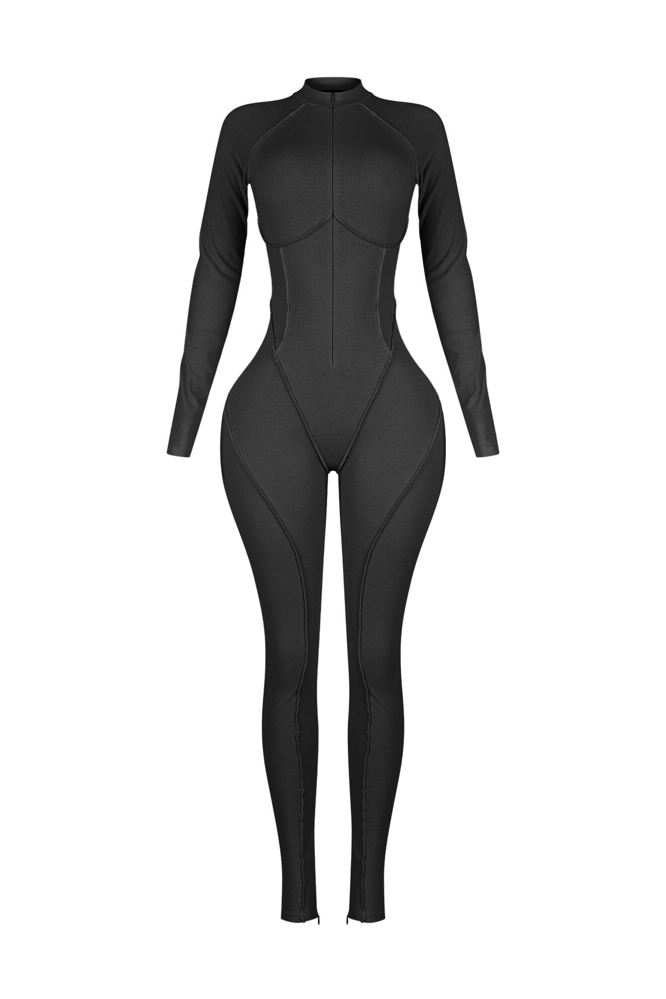 Stretch Fit Gym Ribbed Jumpsuit