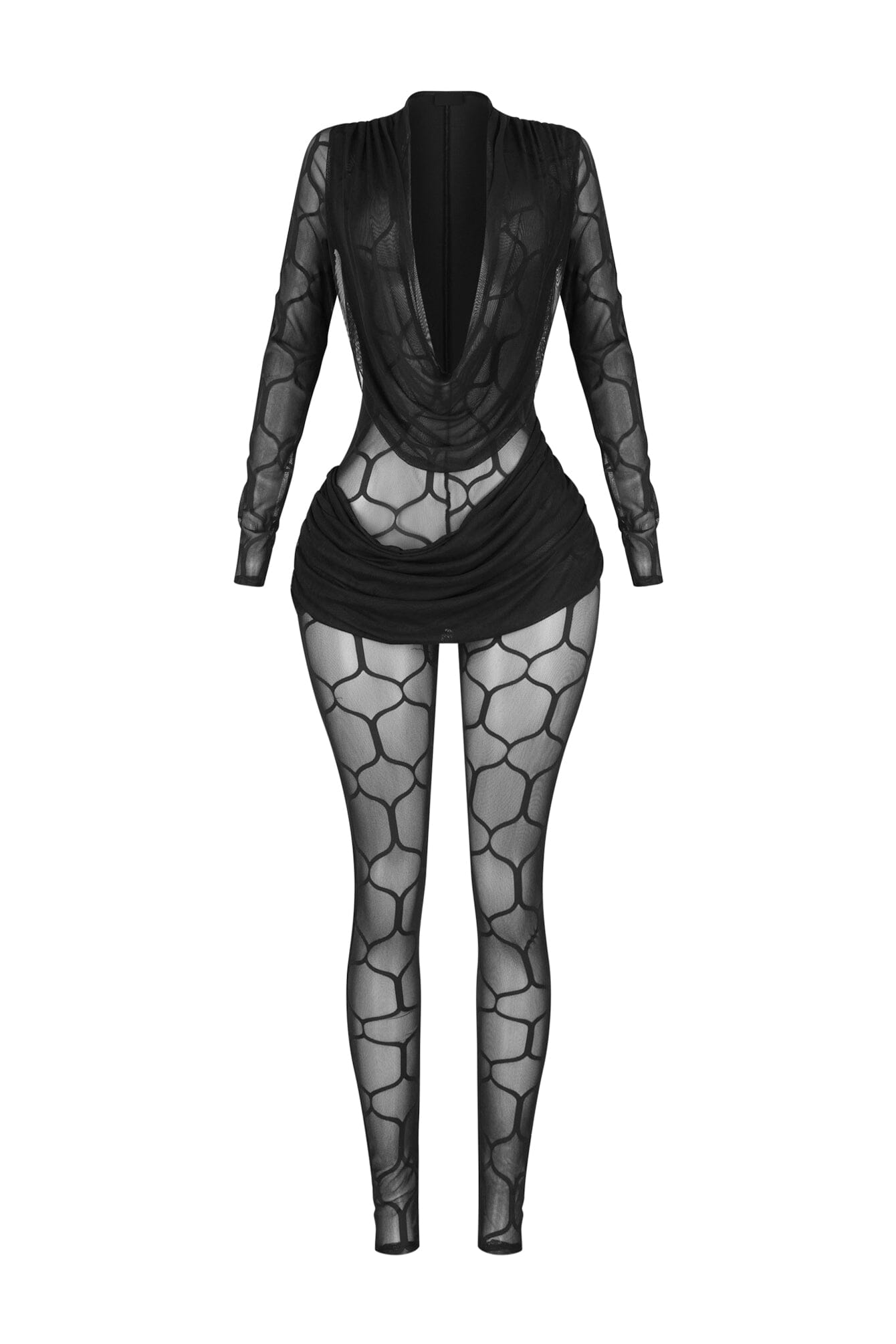 Soraya Mesh Cowl Neck Jumpsuit