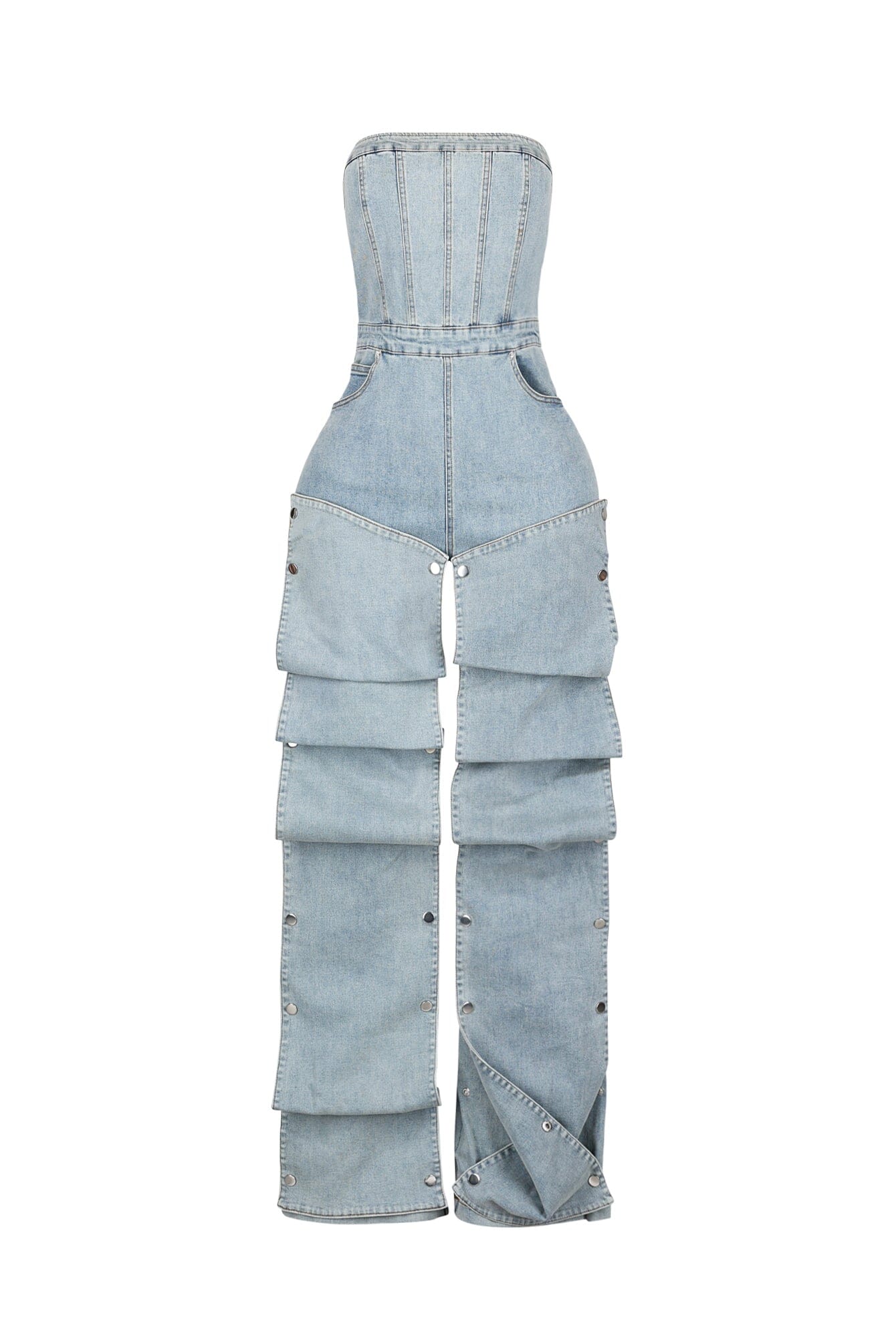 Fiora Denim Tube Jumpsuit