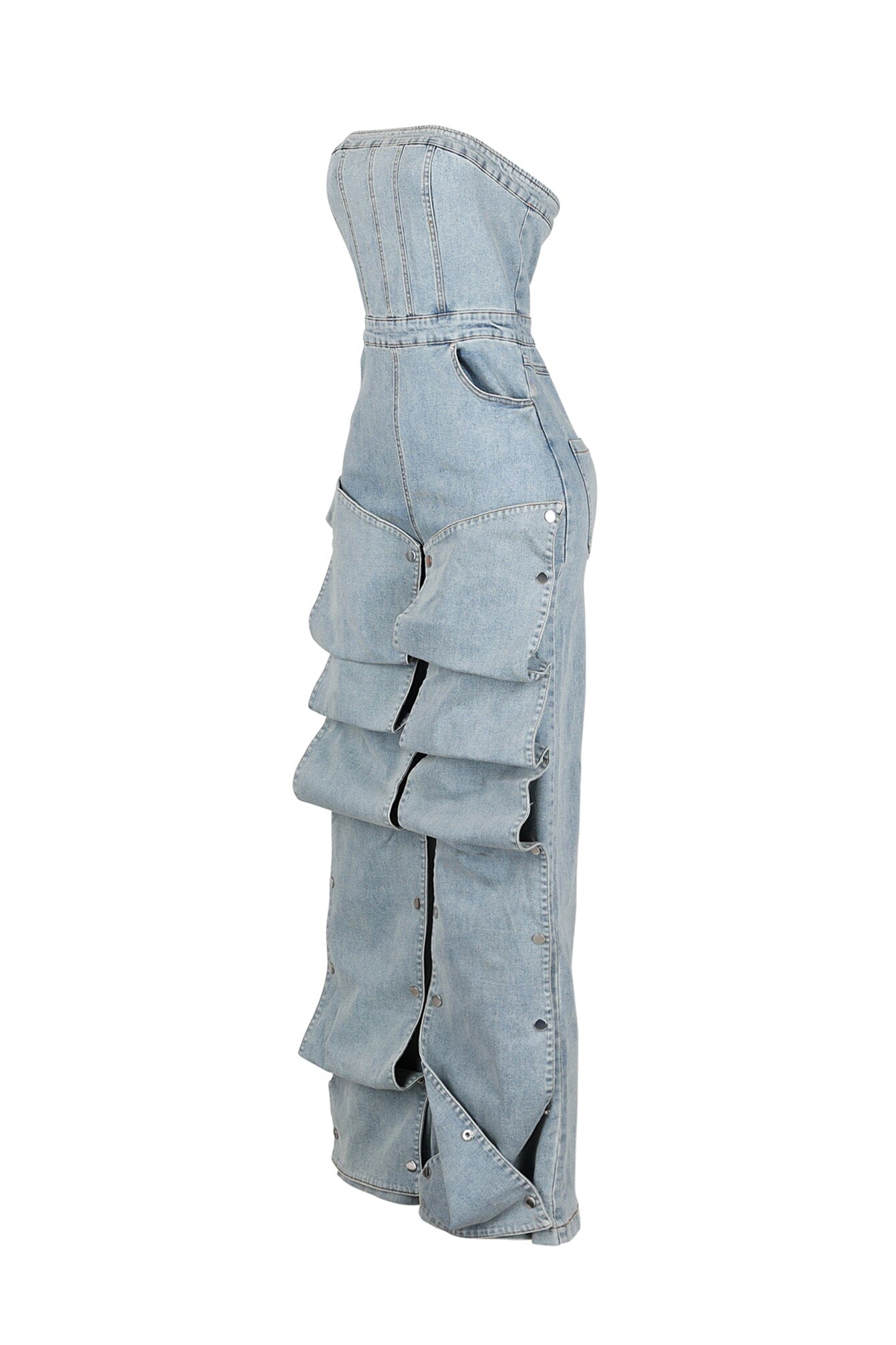 Fiora Denim Tube Jumpsuit