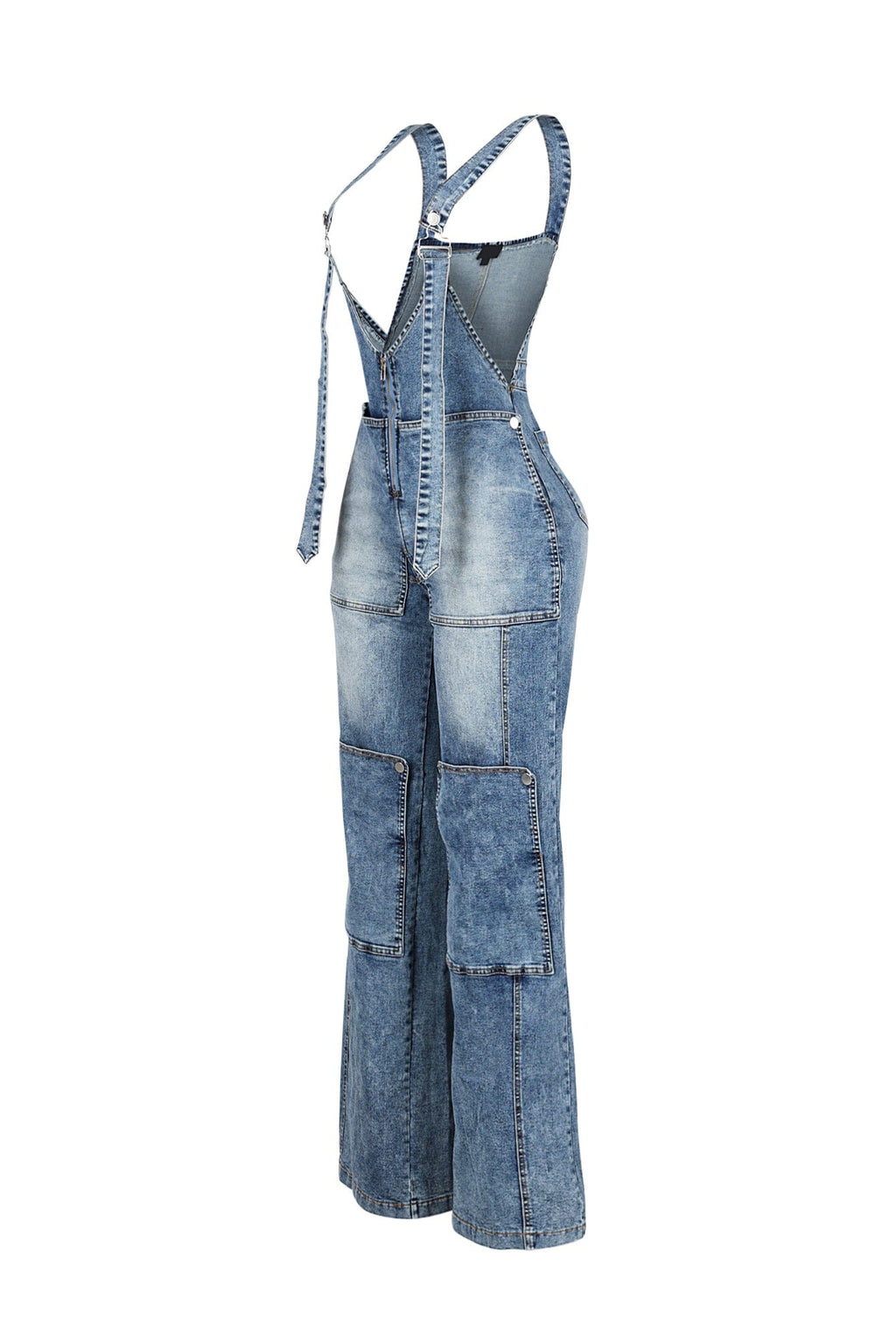 Easygoing Wide Leg Denim Jumpsuit