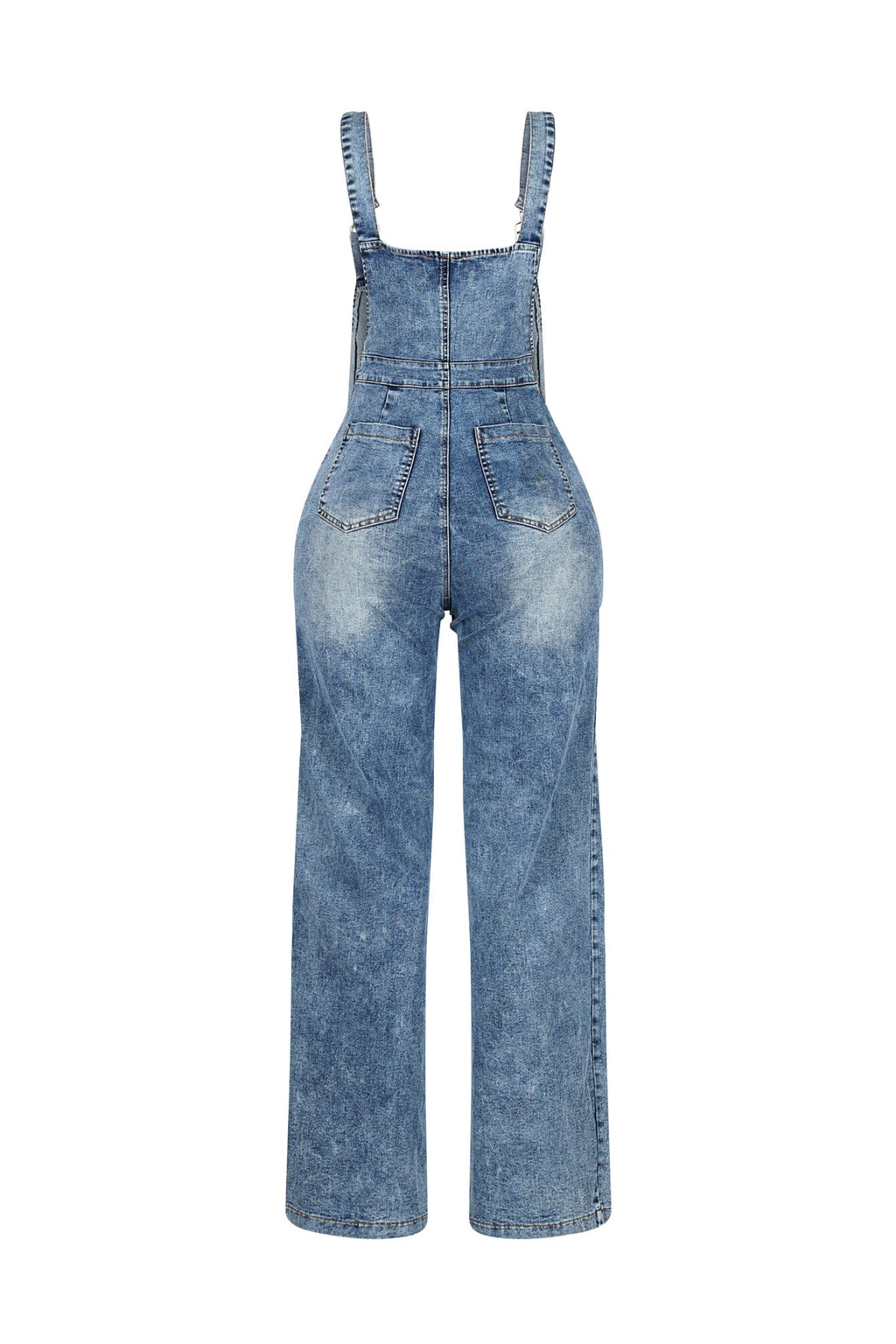 Easygoing Wide Leg Denim Jumpsuit