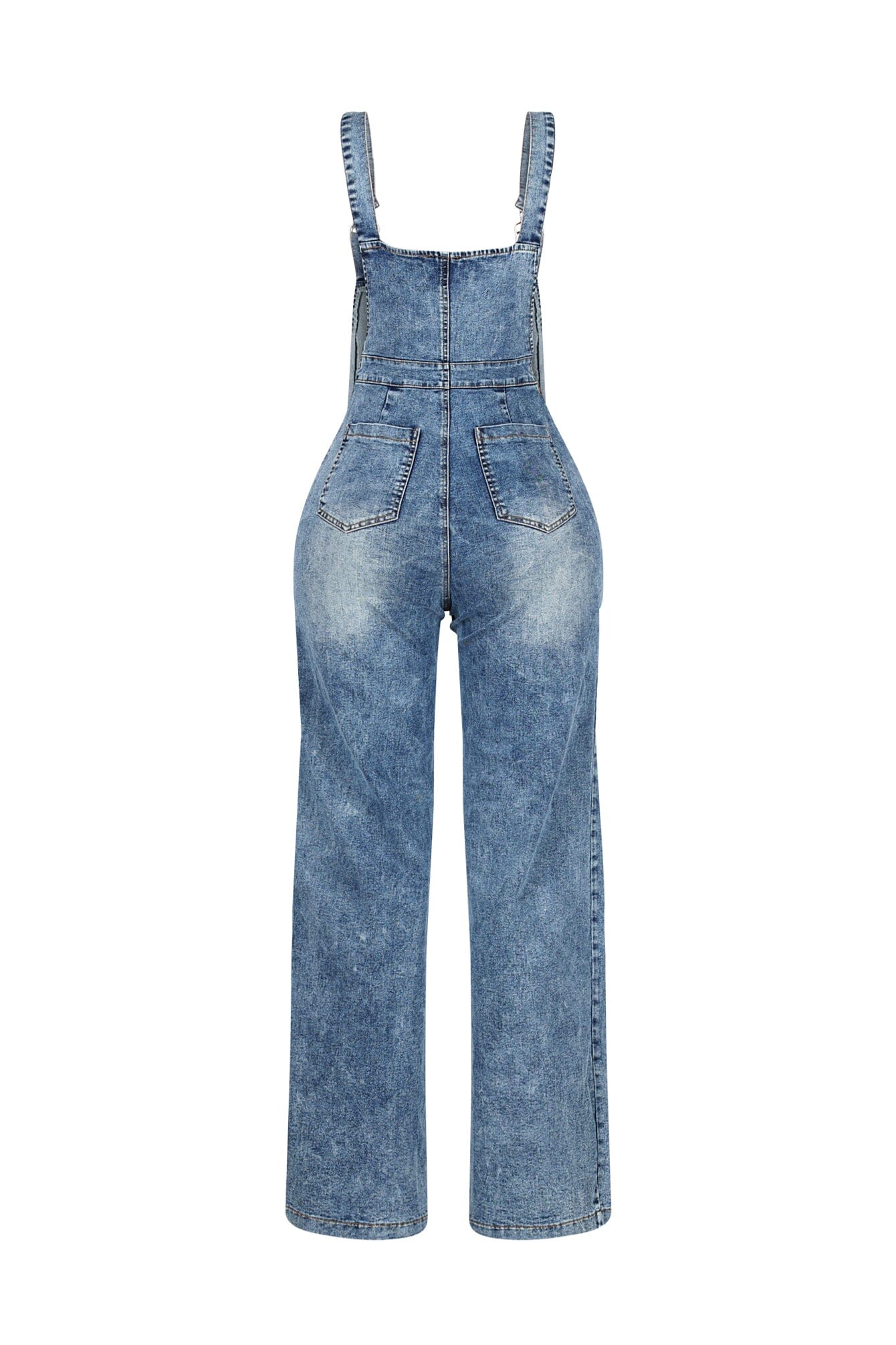 Easygoing Wide Leg Denim Jumpsuit