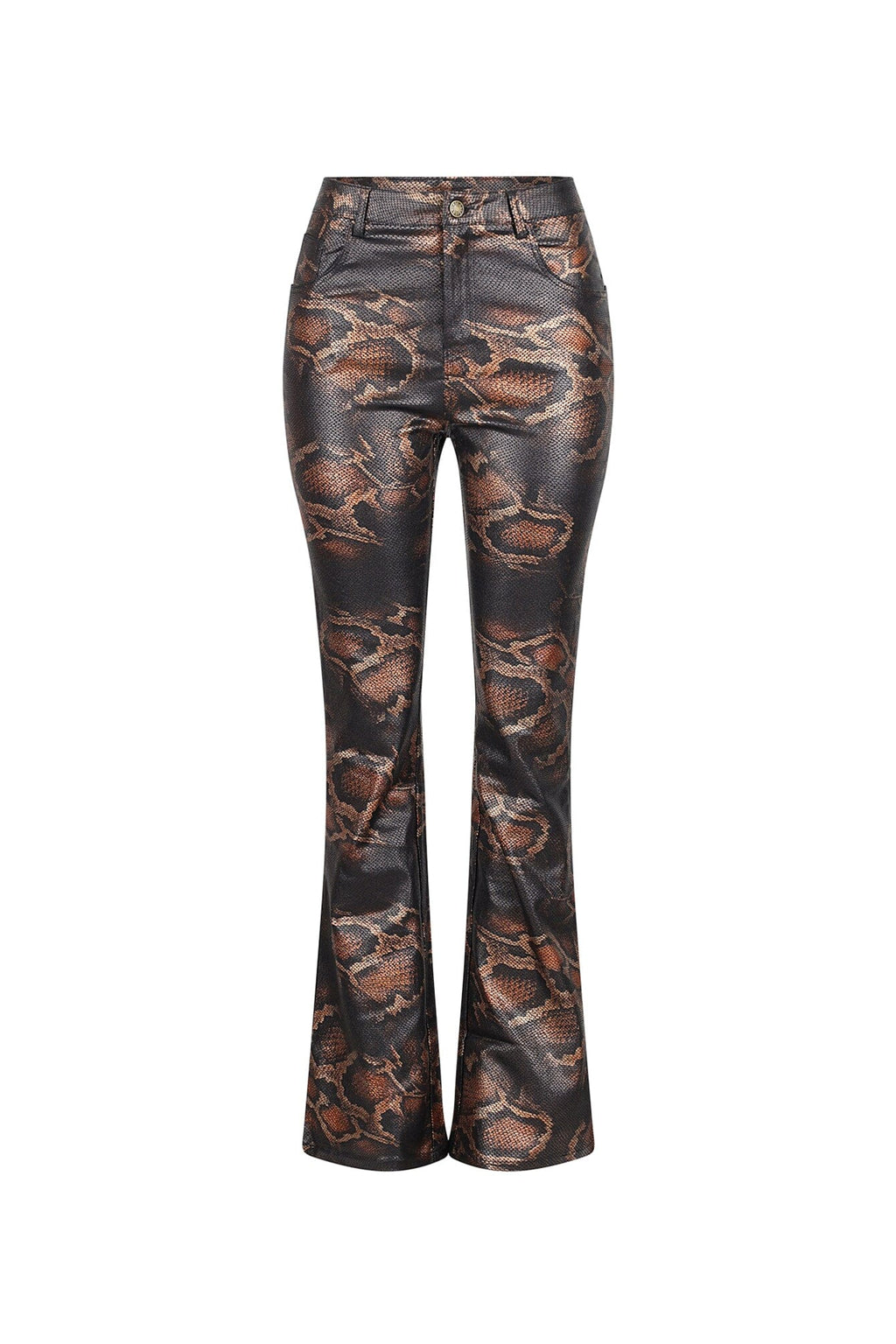 Zahara Animal Print Faux Leather Pants