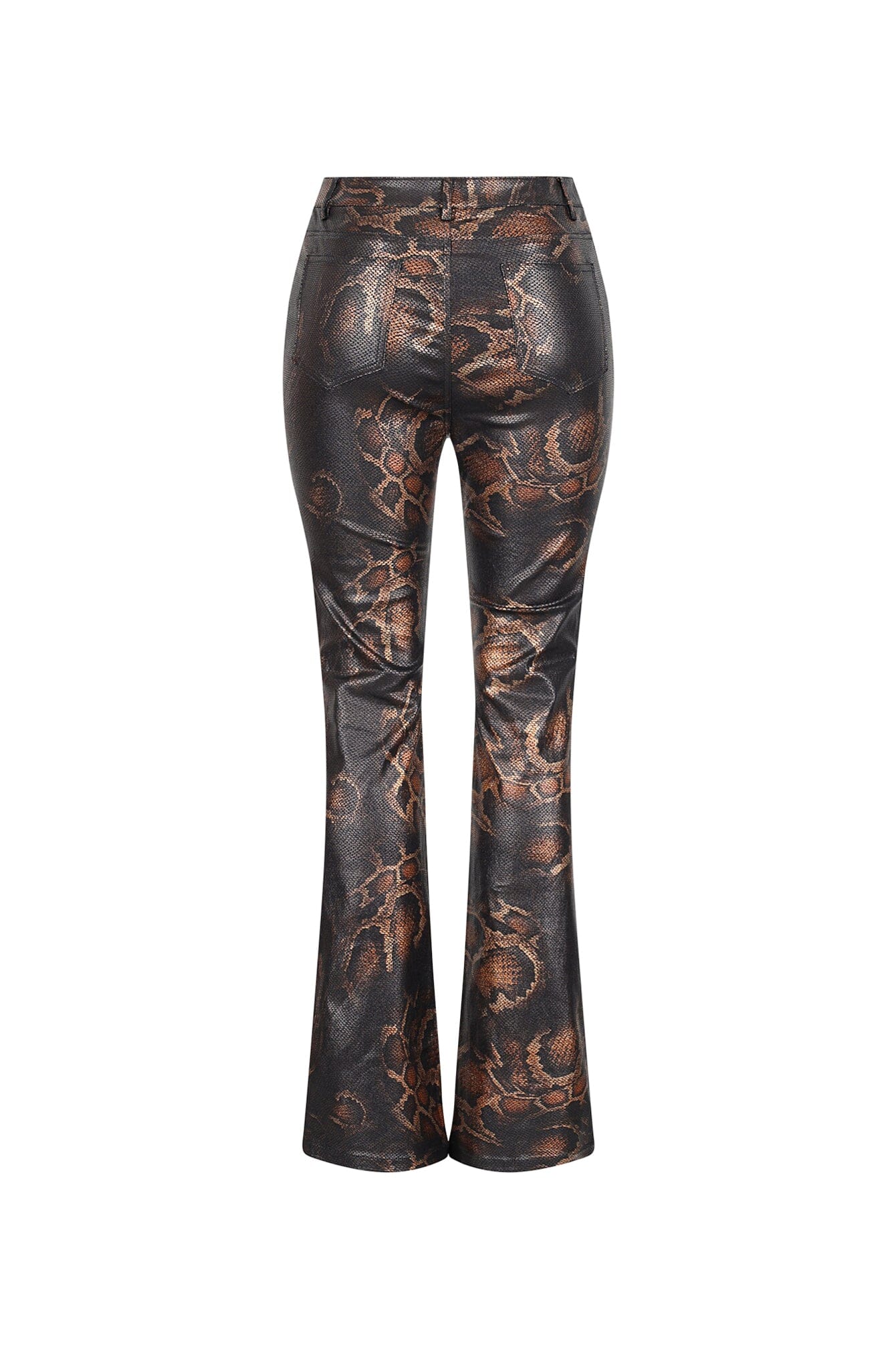Zahara Animal Print Faux Leather Pants