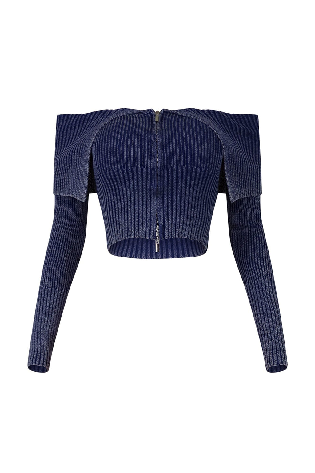 Bethany Folded Cape Zipper Sweater