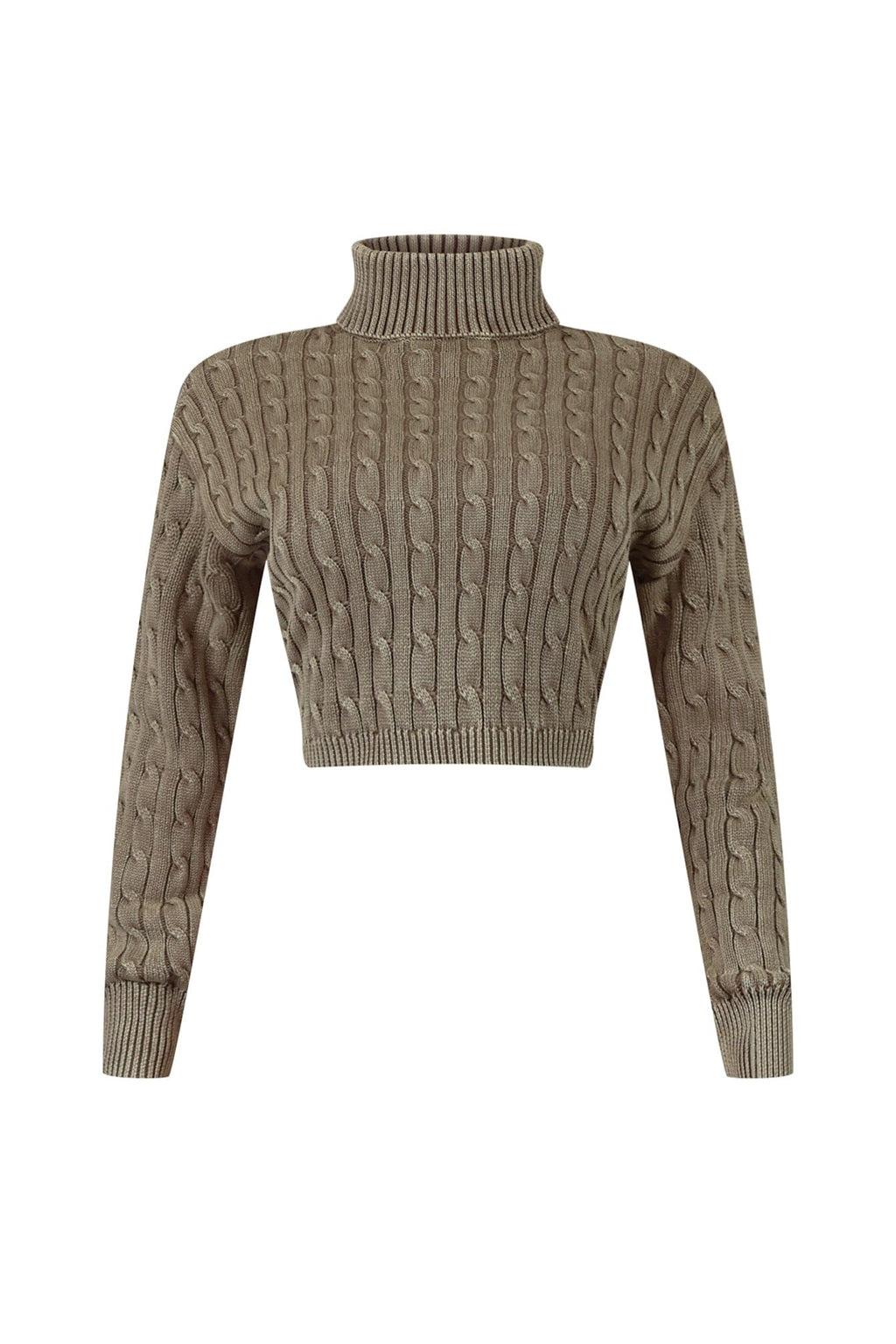 Vittoria Turtle Neck Cable Knit Sweater