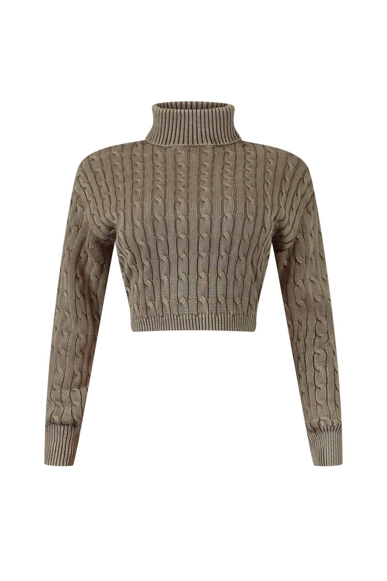 Vittoria Turtle Neck Cable Knit Sweater