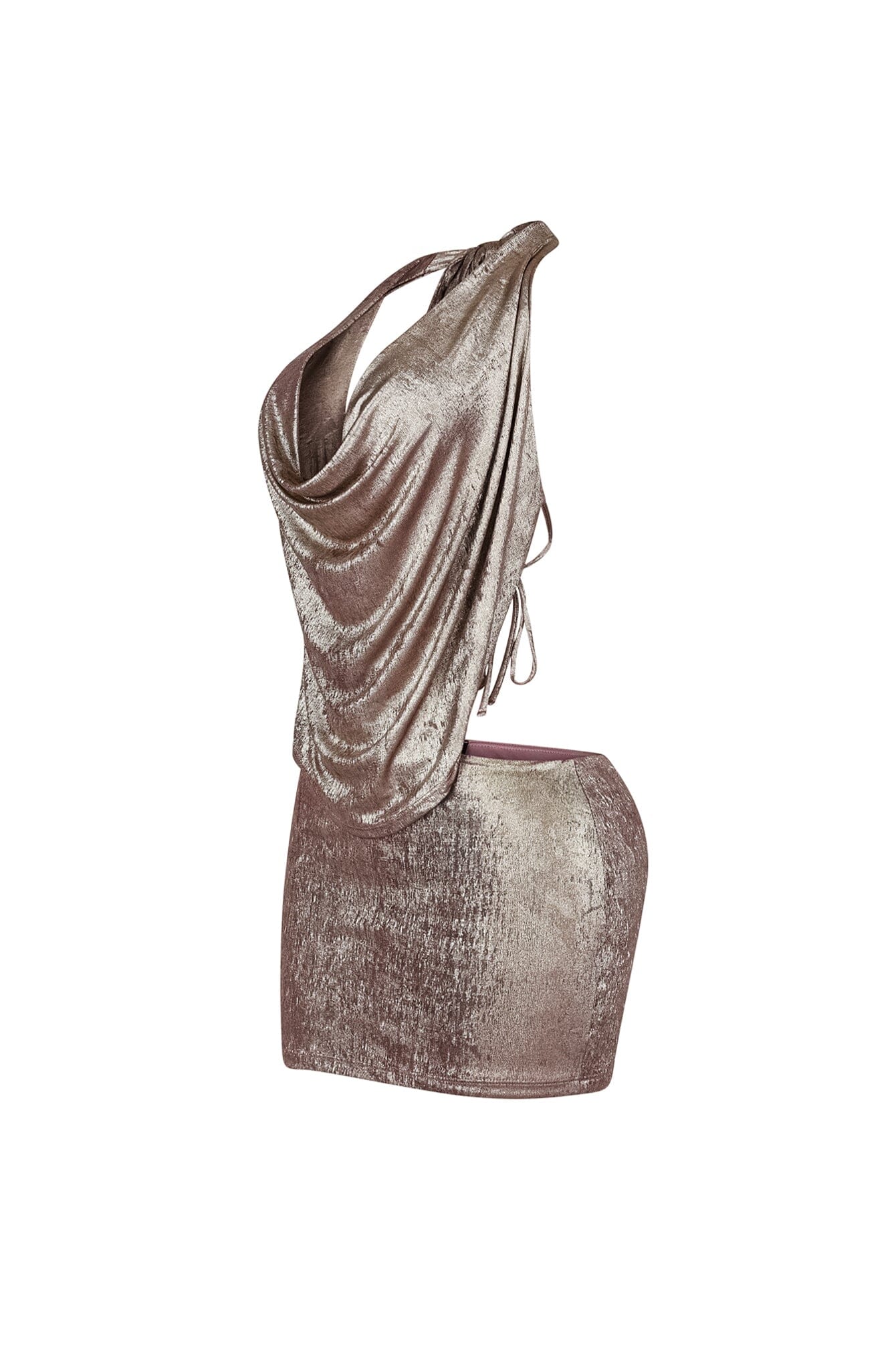 Popstar After Party Foil Mini Dress